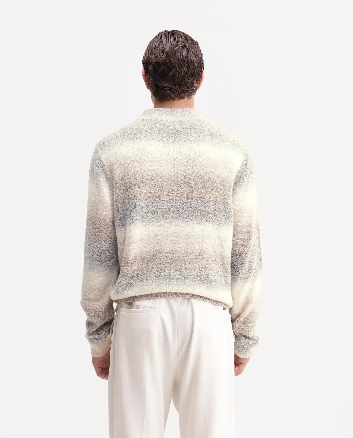 Rare Rabbit Men's Ross Light Grey Acrylic Crew Neck Regular Fit Jacquard Sweater - image 6