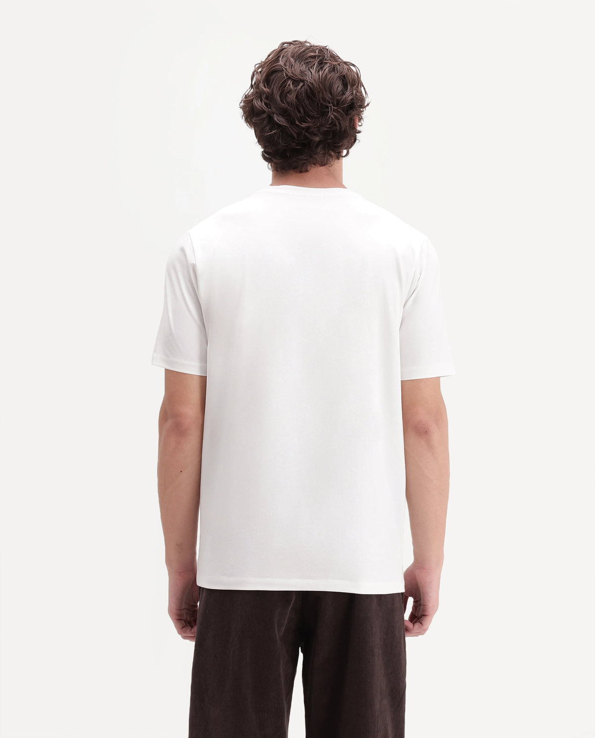 Rare Rabbit Men's Retho Off White Cotton Blend Crew Neck Regular Graphic Print T-Shirt
