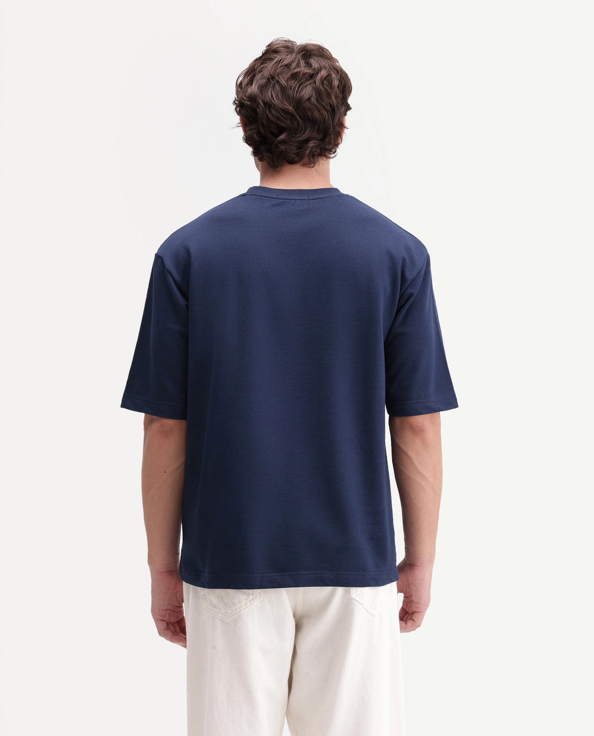 Rare Rabbit Men's Antiv Dark Blue Cotton Crew Neck Relaxed Graphic Print T-Shirt