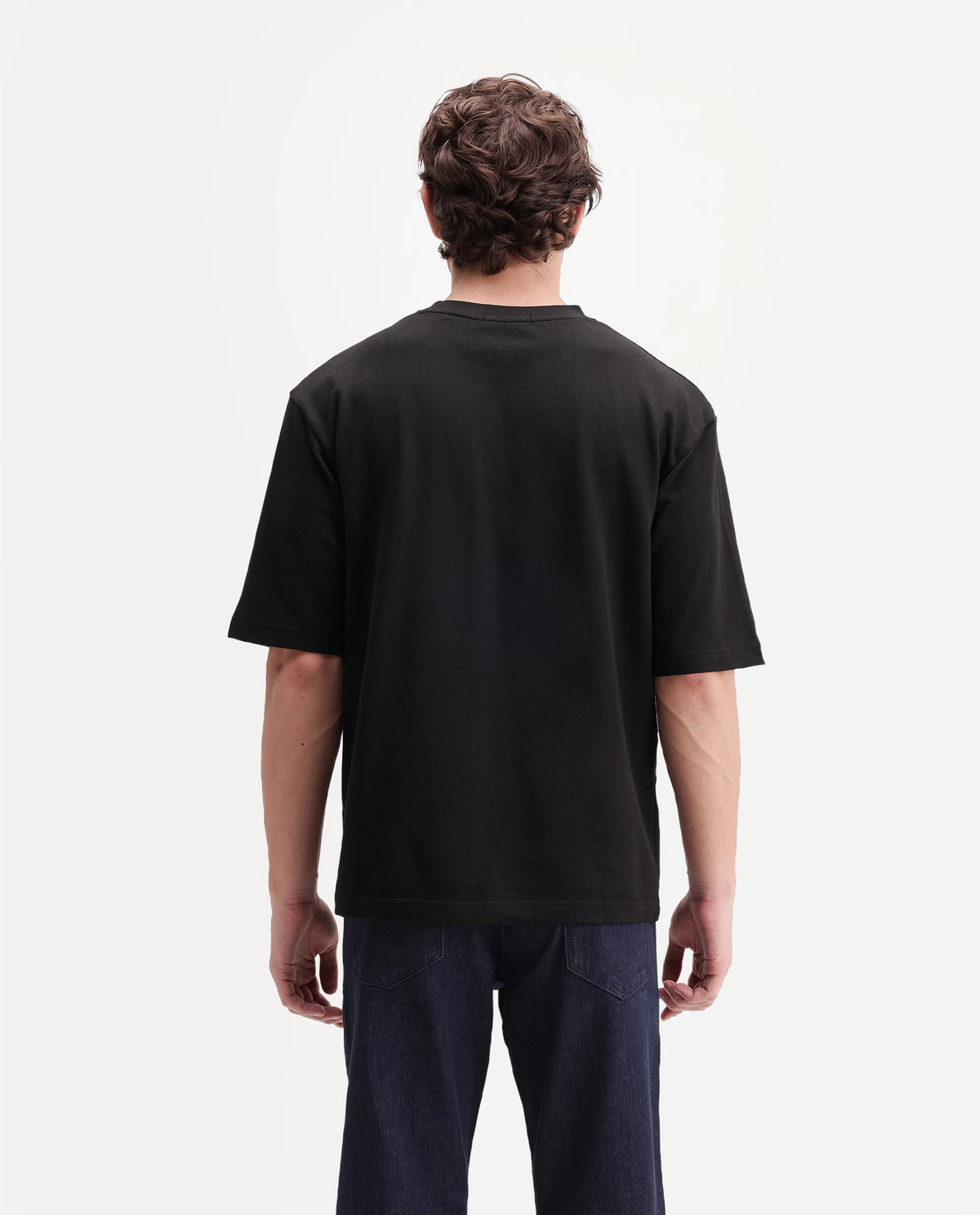 Rare Rabbit Men's Spira Black Cotton Crew Neck Relaxed Graphic Print T-Shirt