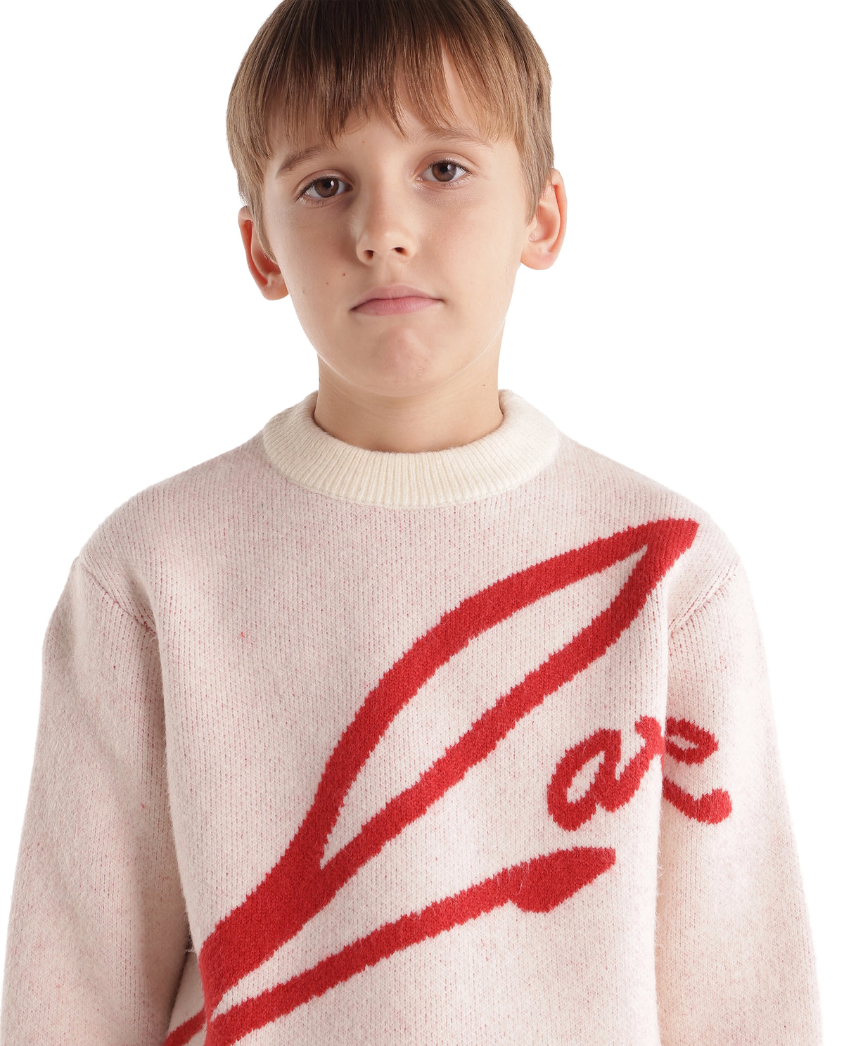Rare Ones Kids Oscar Off White Acrylic Blend Pull-On Closure Regular Fit Graphic Print Sweater - image 3