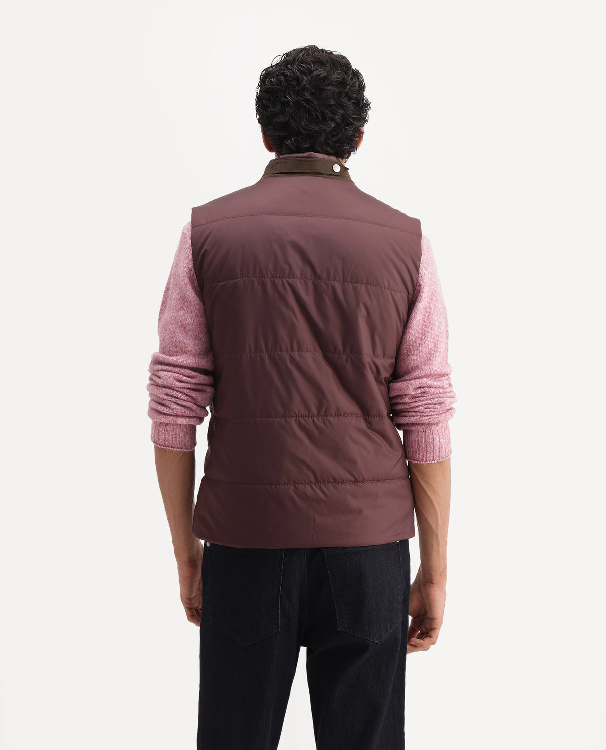 Rare Rabbit Men's Ravo Maroon Cotton High Neck Regular Plain Jacket