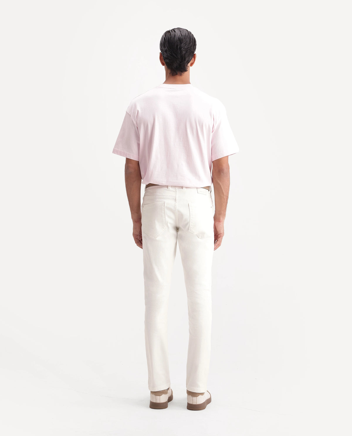 Rare Rabbit Men's Sade Off White Cotton Blend Hawk Slim Plain Jeans - image 7