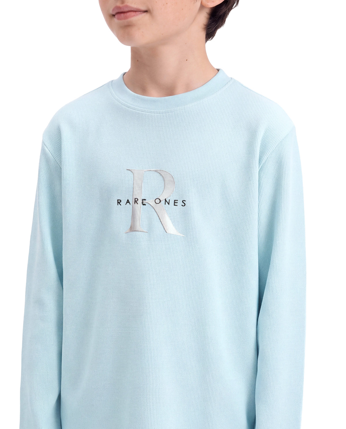 Rare Ones Kids Spro Pastel Blue Cotton Crew Neck Regular Graphic Print T-Shirt