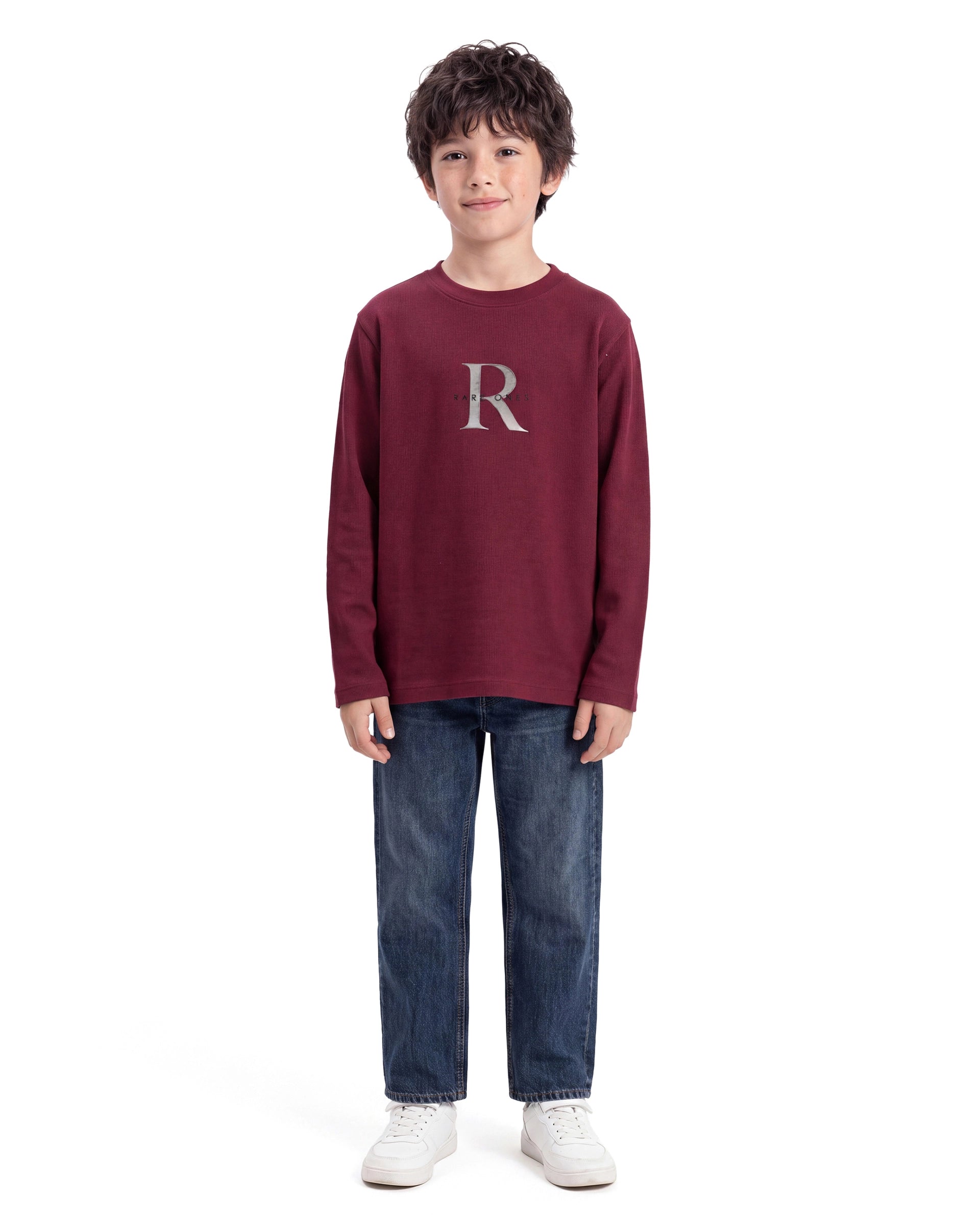 Rare Ones Kids Spro Dusky Pink Cotton Crew Neck Regular Graphic Print T-Shirt