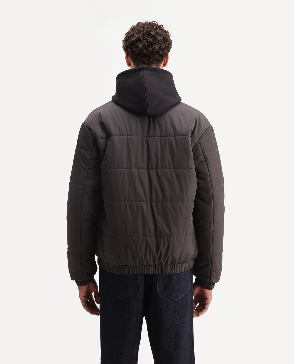 Rare Rabbit Men's Lerc Olive Polyester High Neck Zipper Regular Plain Jacket