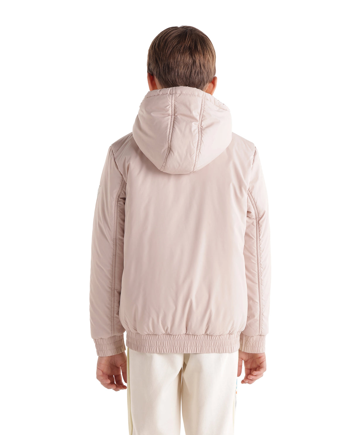 Rare Ones Kids Casin Beige Polyester Fabric Zipper Closure Regular Plain Jacket - image 8