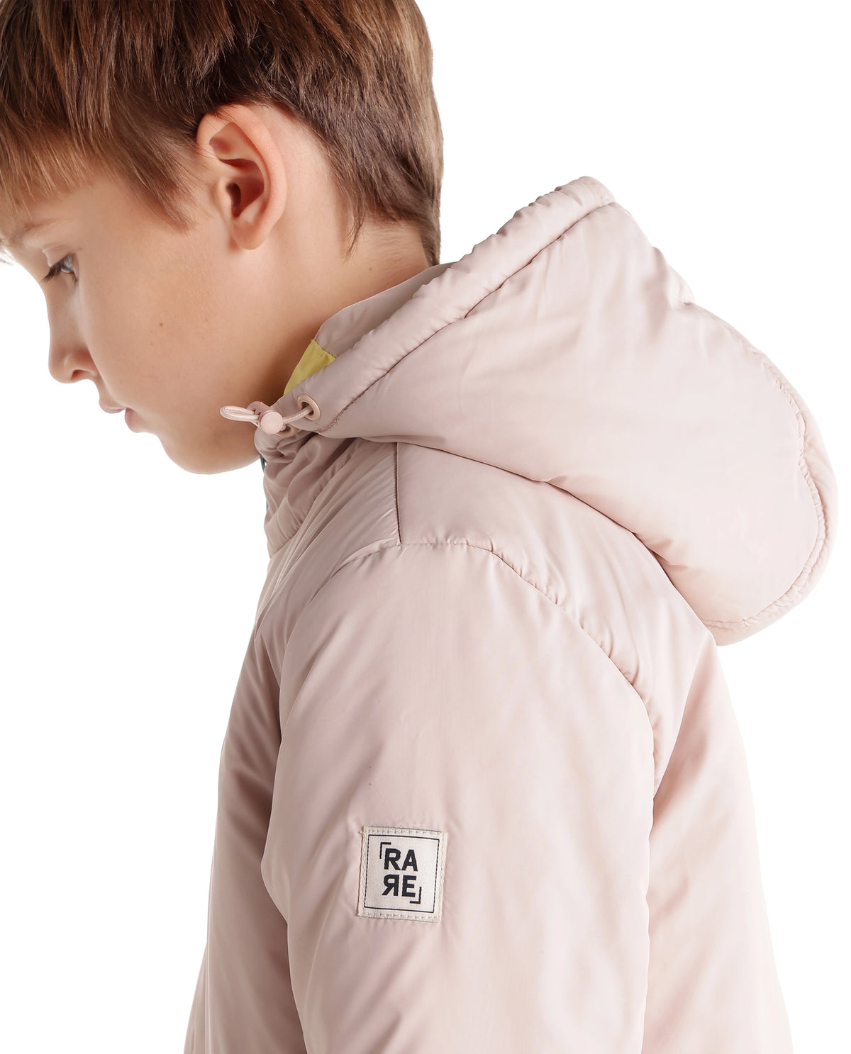 Rare Ones Kids Casin Beige Polyester Fabric Zipper Closure Regular Plain Jacket - image 5
