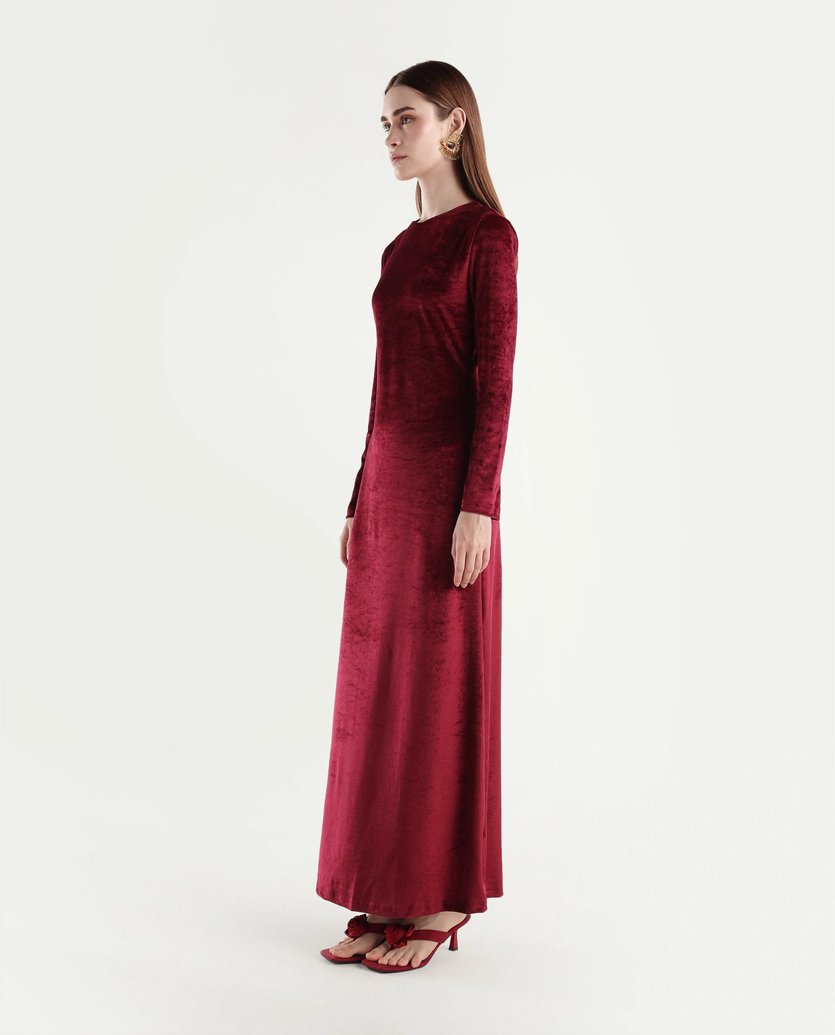 Rareism Women's Potonlo Maroon Polyester Button Regular Fit Dress - image 5