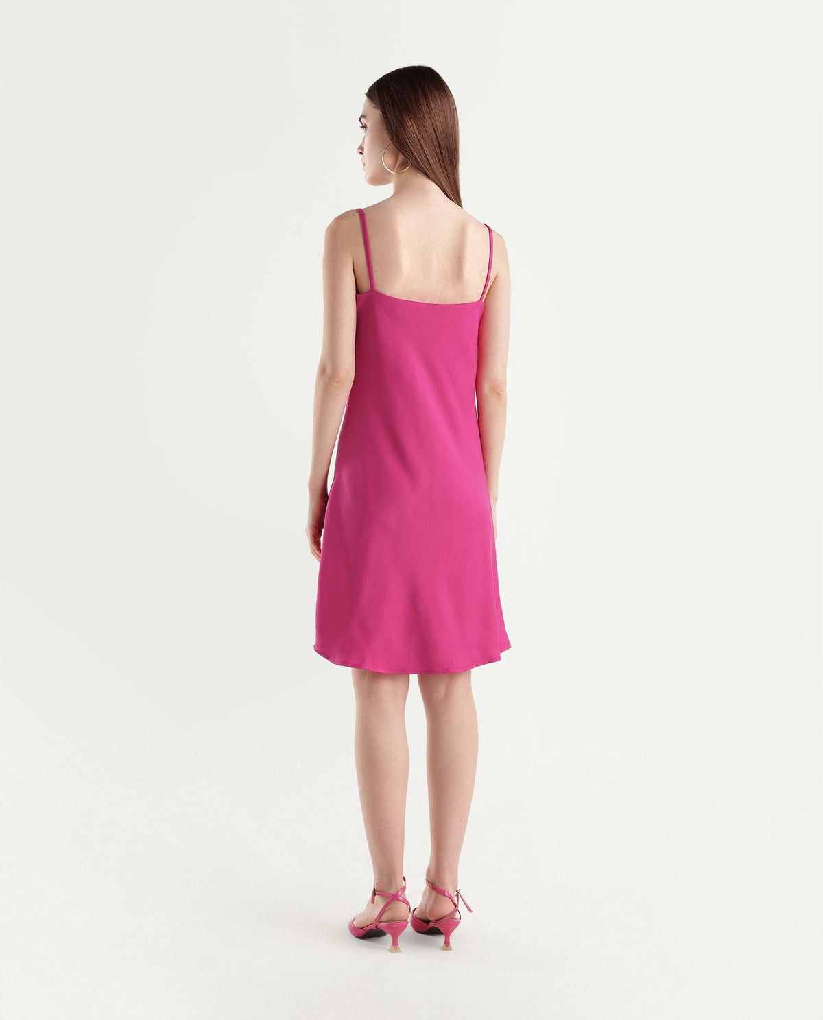 Rareism Women's Prya Pink Polyester Regular Fit Sleeveless Dress - image 6