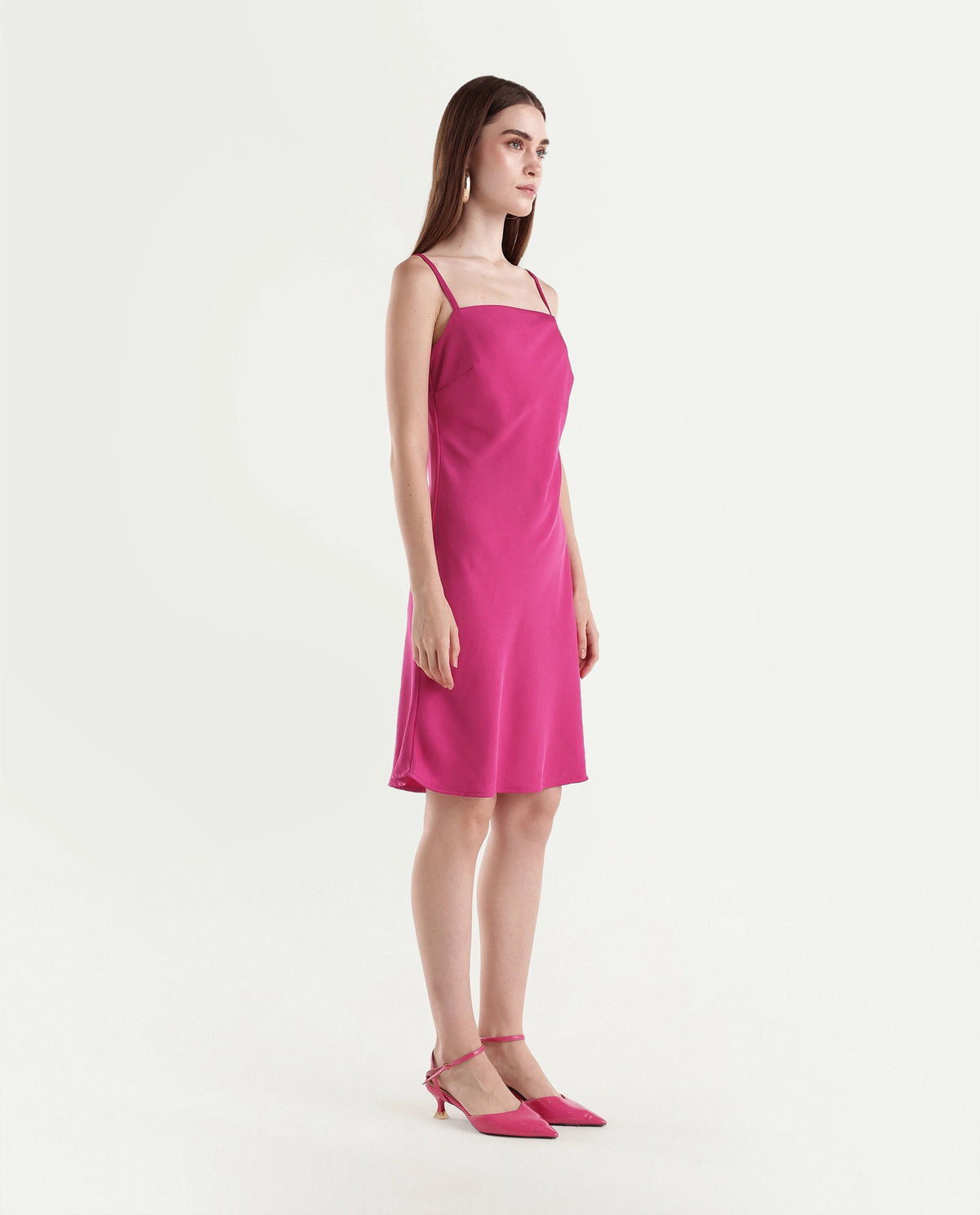 Rareism Women's Prya Pink Polyester Regular Fit Sleeveless Dress - image 4