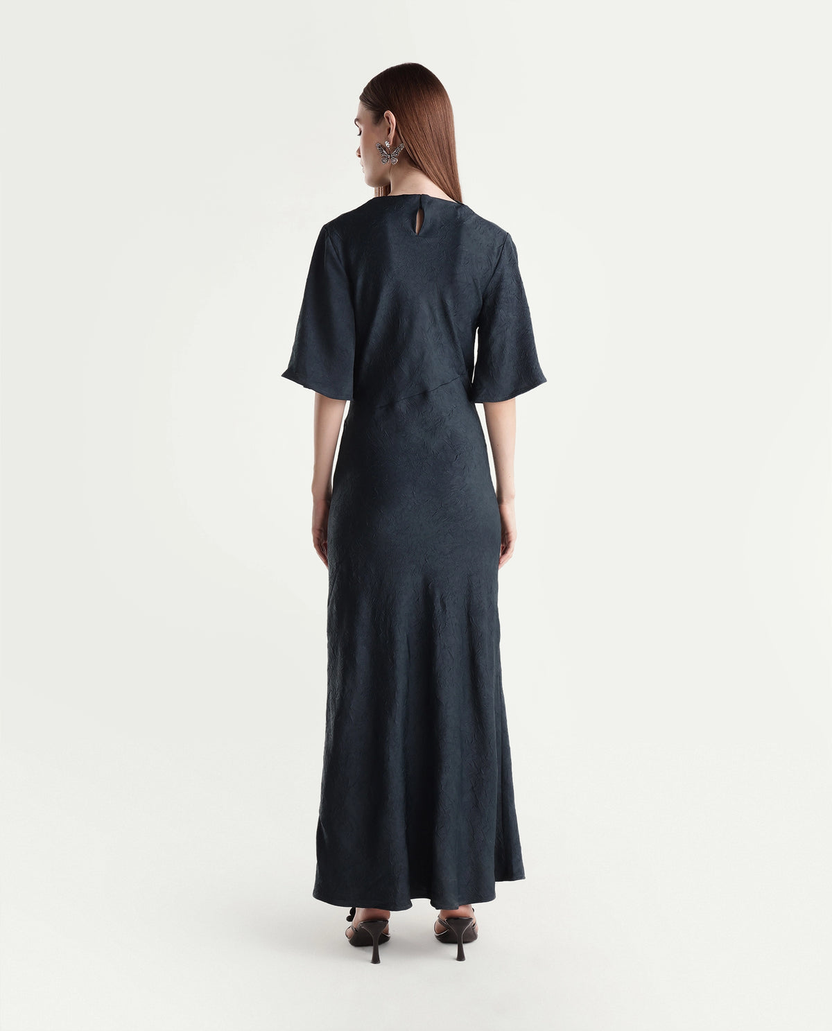 Rareism Women's Guilon Teal Polyester Zipper Regular Fit Dress - image 7