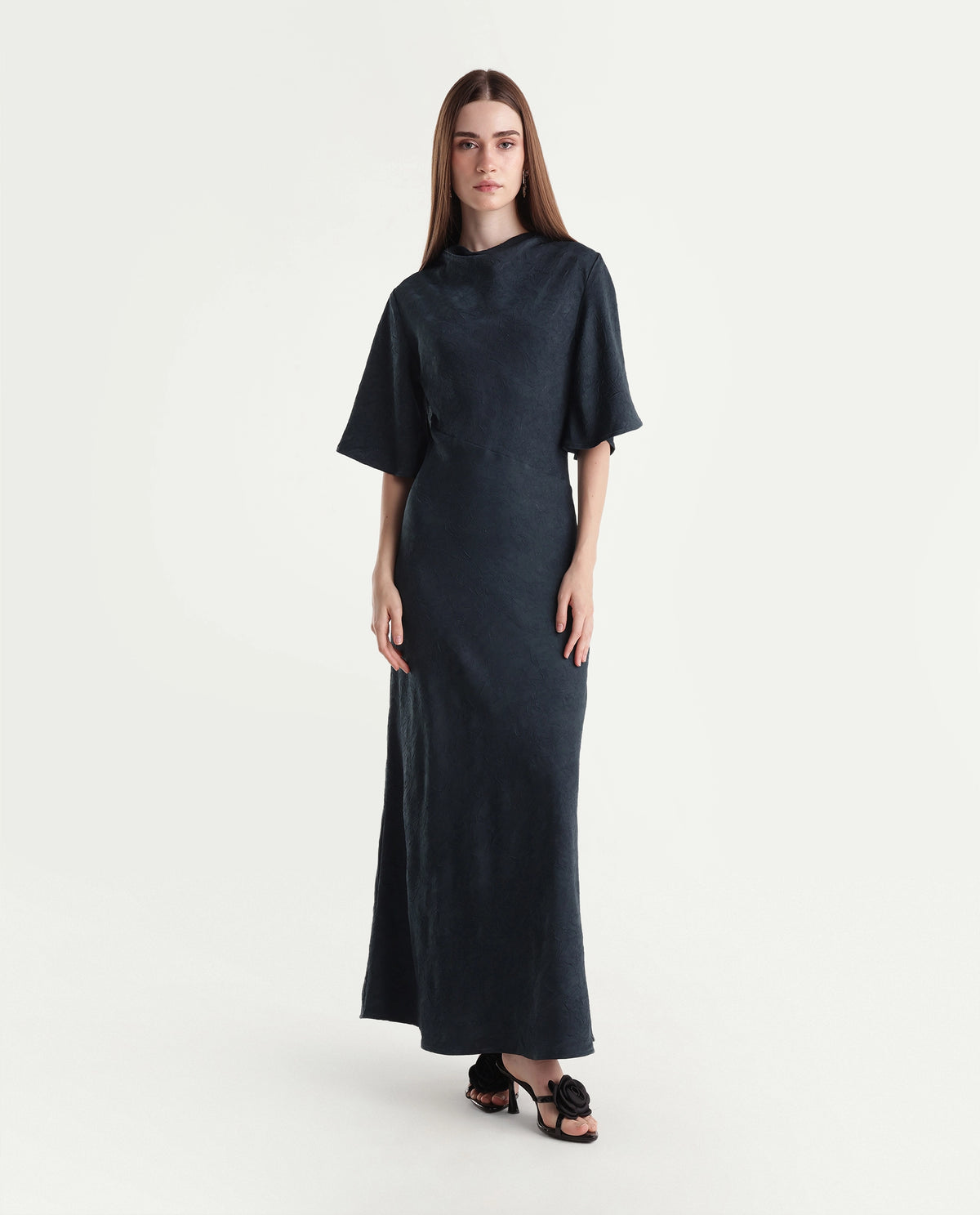 Rareism Women's Guilon Teal Polyester Zipper Regular Fit Dress - image 2