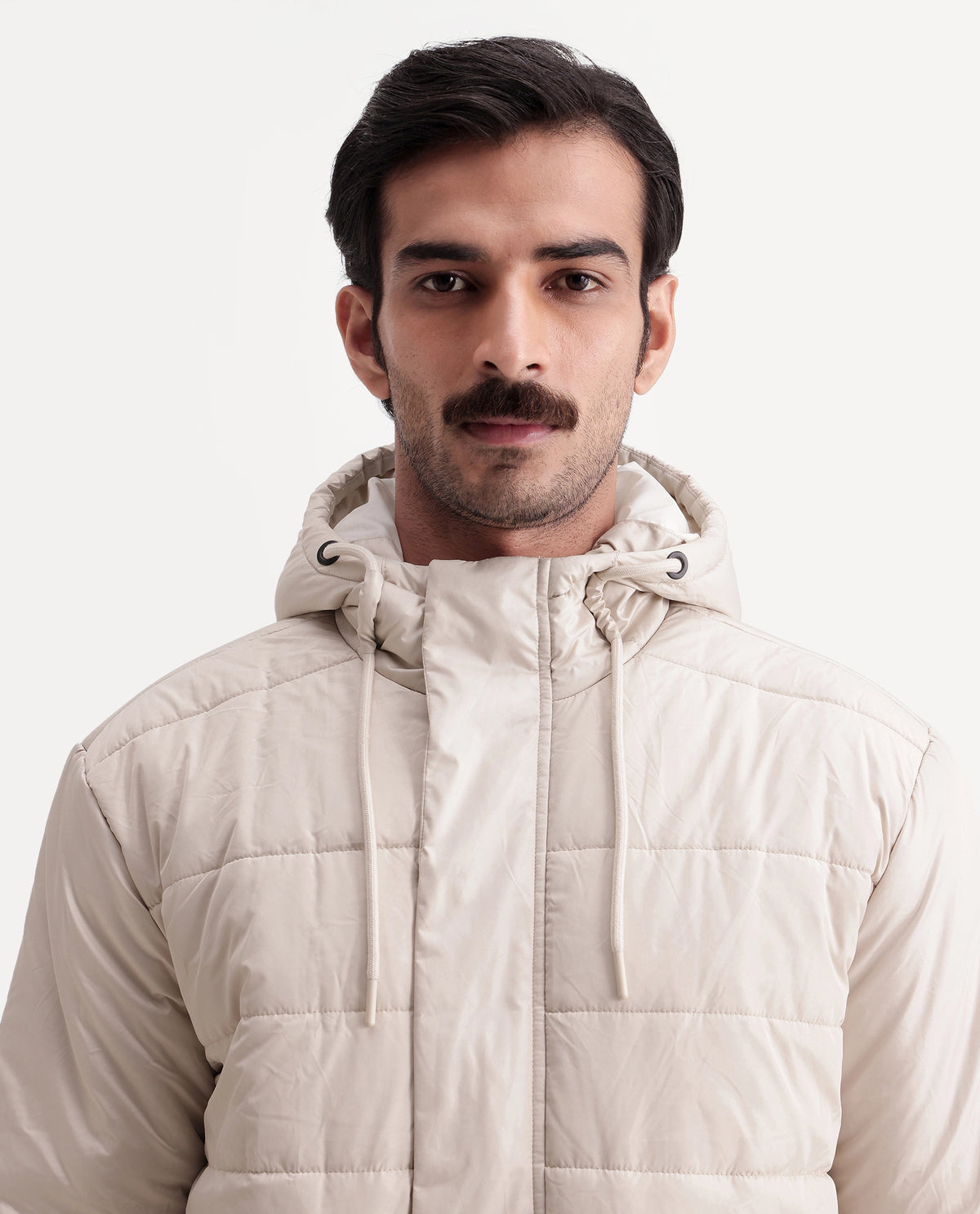 Rare Rabbit Men's Kiris Beige Polyester Hooded Regular Plain Jacket - image 3