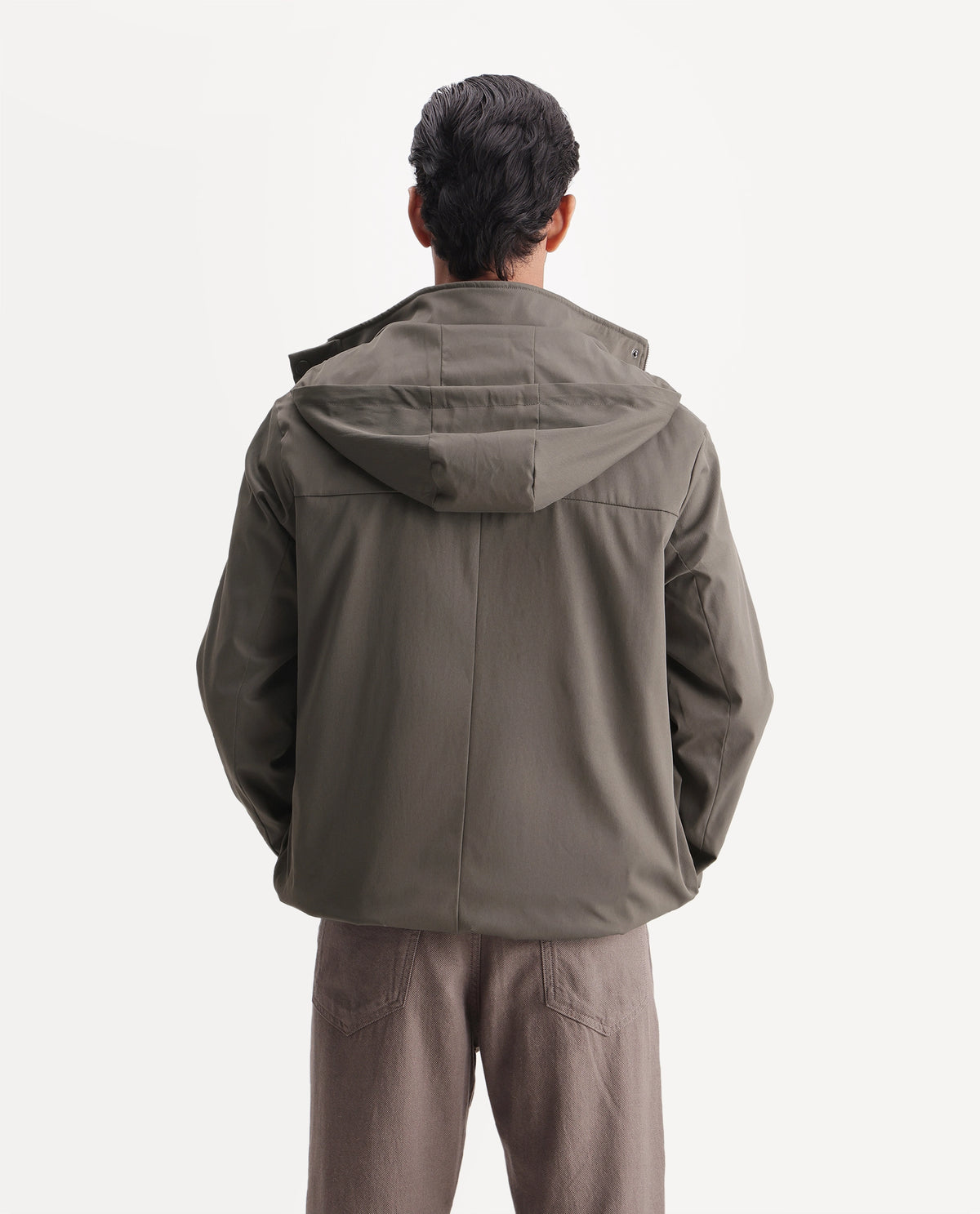 Rare Rabbit Men's Eber Olive Polyester Hooded Regular Plain Jacket - image 8