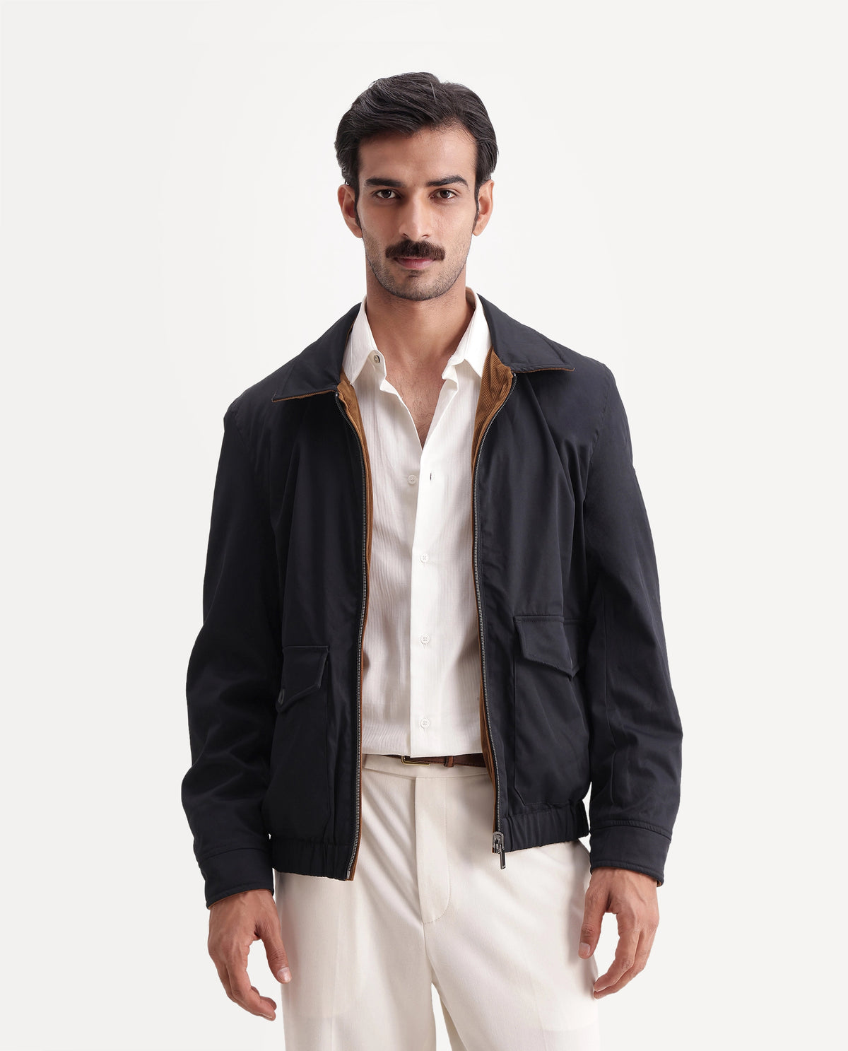 Rare Rabbit Men's Hilfy Navy Polyester Spread Collar Regular Plain Jacket - image 3