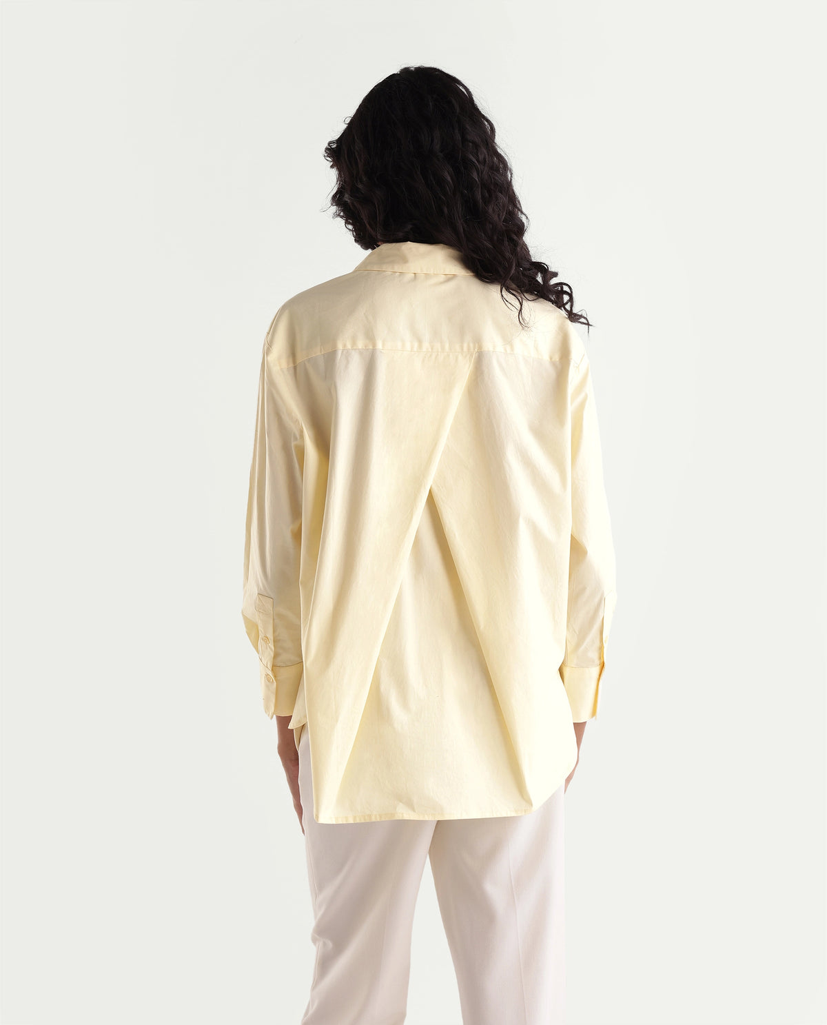 Rareism Women's Onjilon Yellow Cotton Blend Spread Collar Regular Plain Shirt - image 8