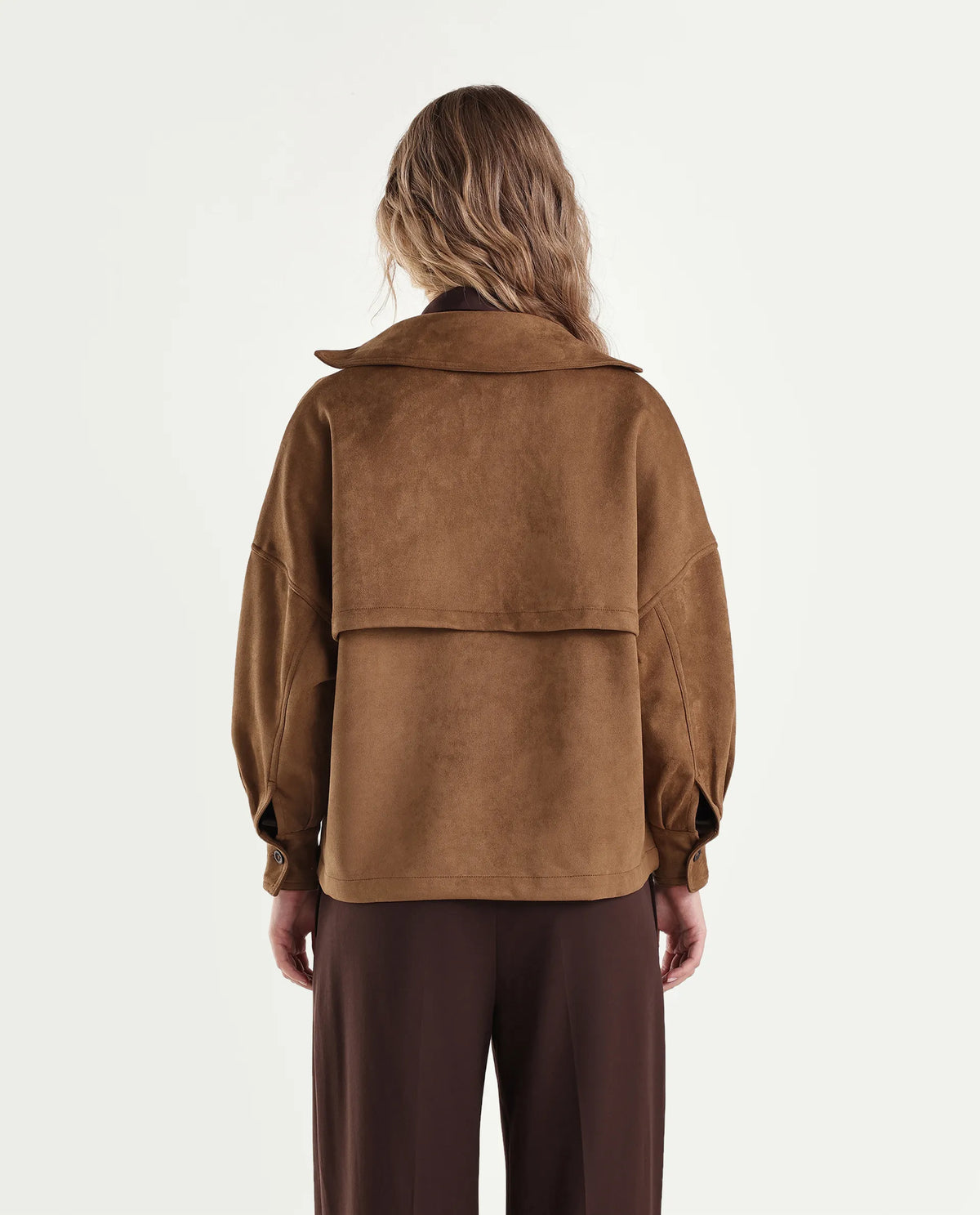 Rareism Womens Karvin Tan Polyester Spread Collar Regular Jacket