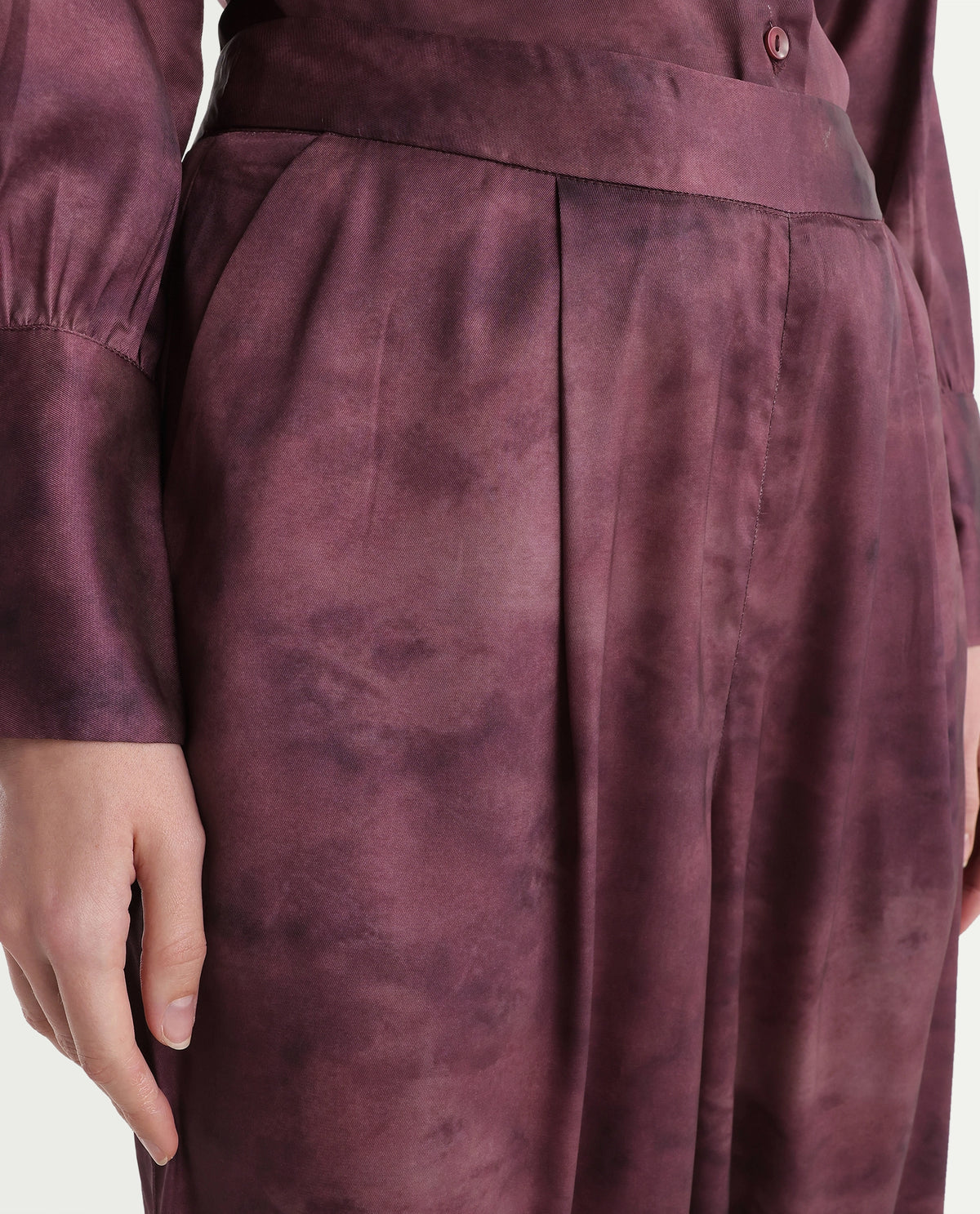 Rareism Women's Onpob-B Pink Polyester Wide Leg Printed Trouser - image 3