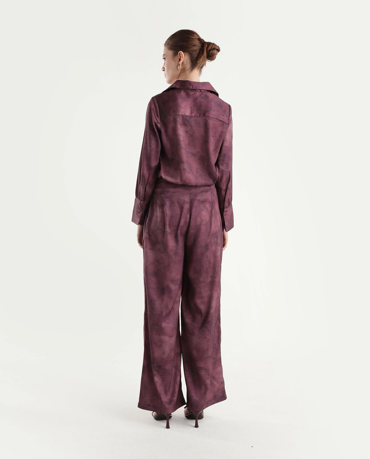 Rareism Women's Onpob-B Pink Polyester Wide Leg Printed Trouser - image 7