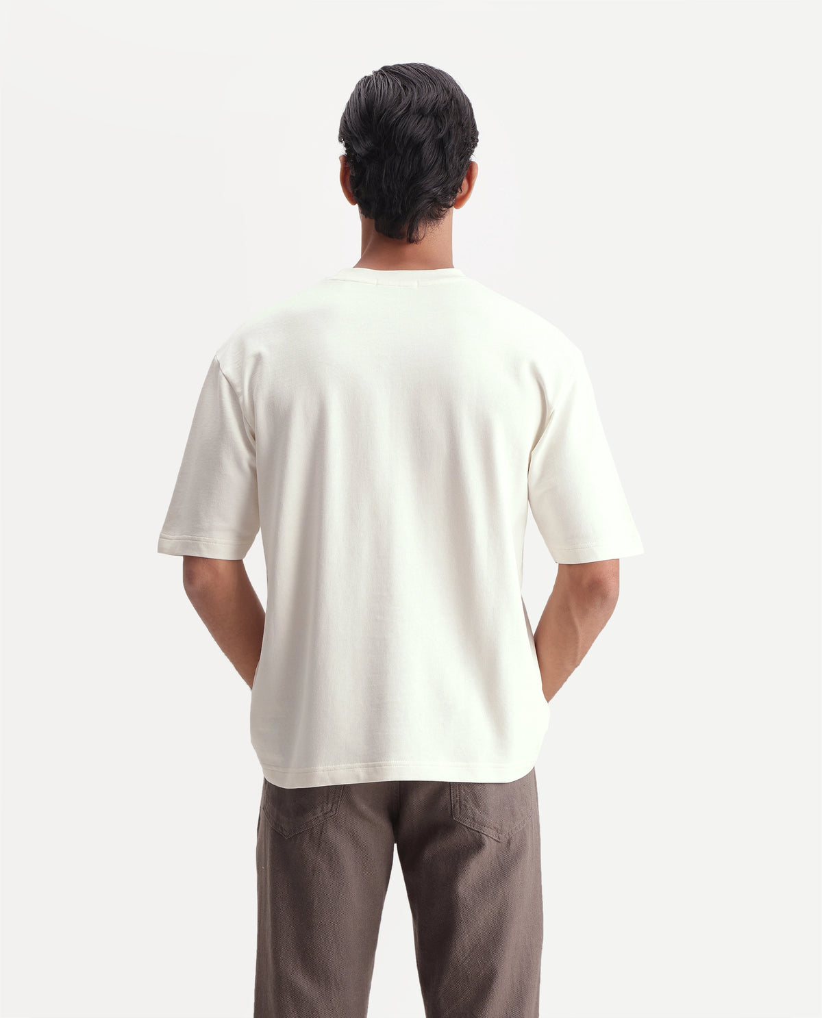 Rare Rabbit Men's Tuco Off White Cotton Crew Neck Relaxed Graphic Print T-Shirt - image 7