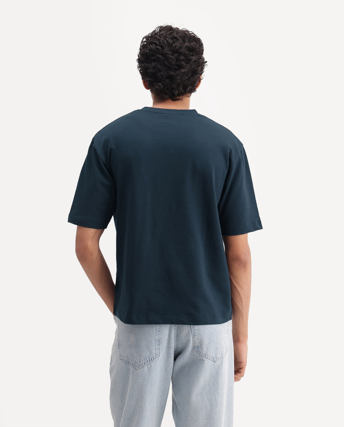 Rare Rabbit Men's Voca Dark Navy Cotton Crew Neck Relaxed Typography Print T-Shirt - image 6