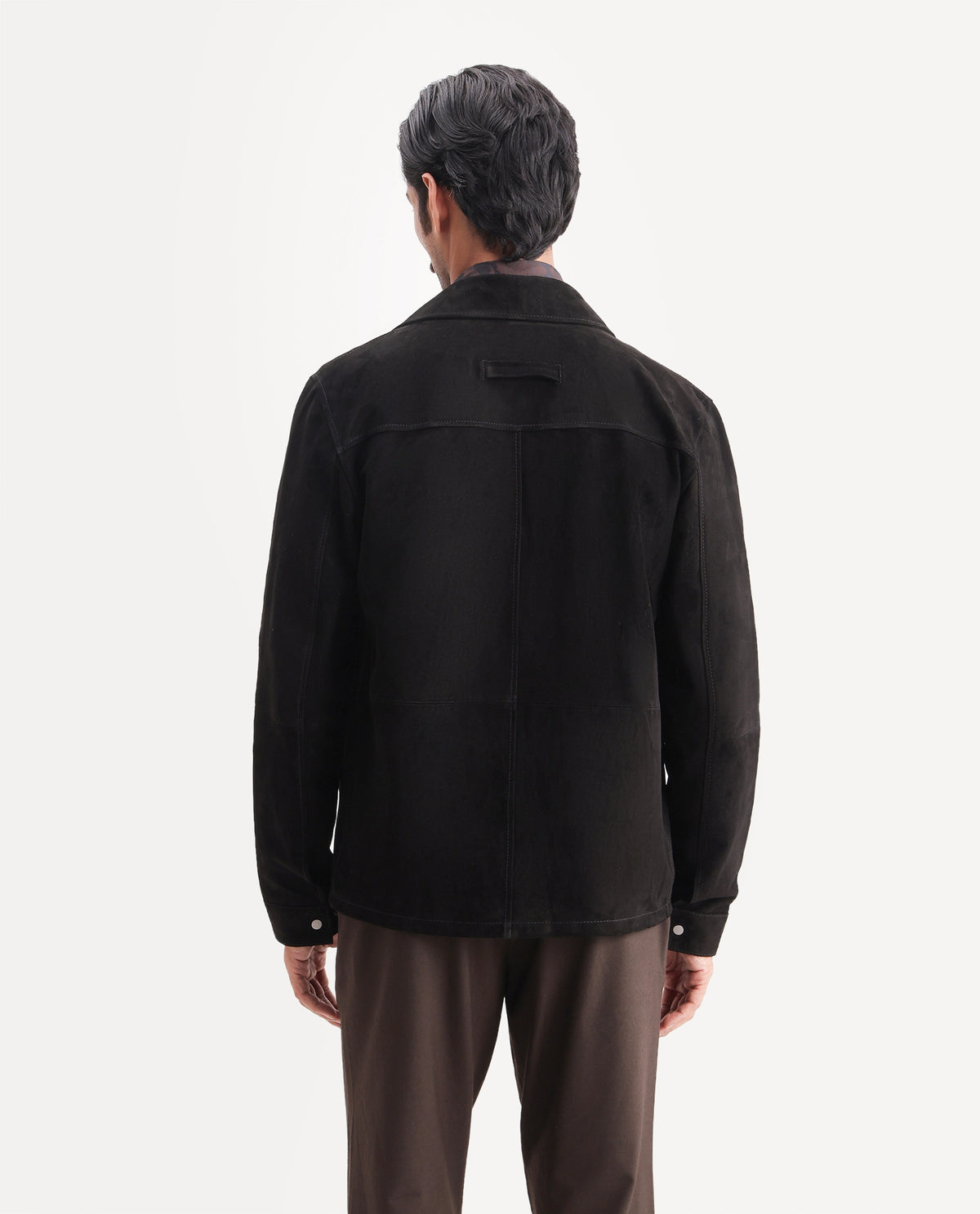 Rare Rabbit Men's Flak Black Leather Spread Collar Regular Plain Jacket - image 7