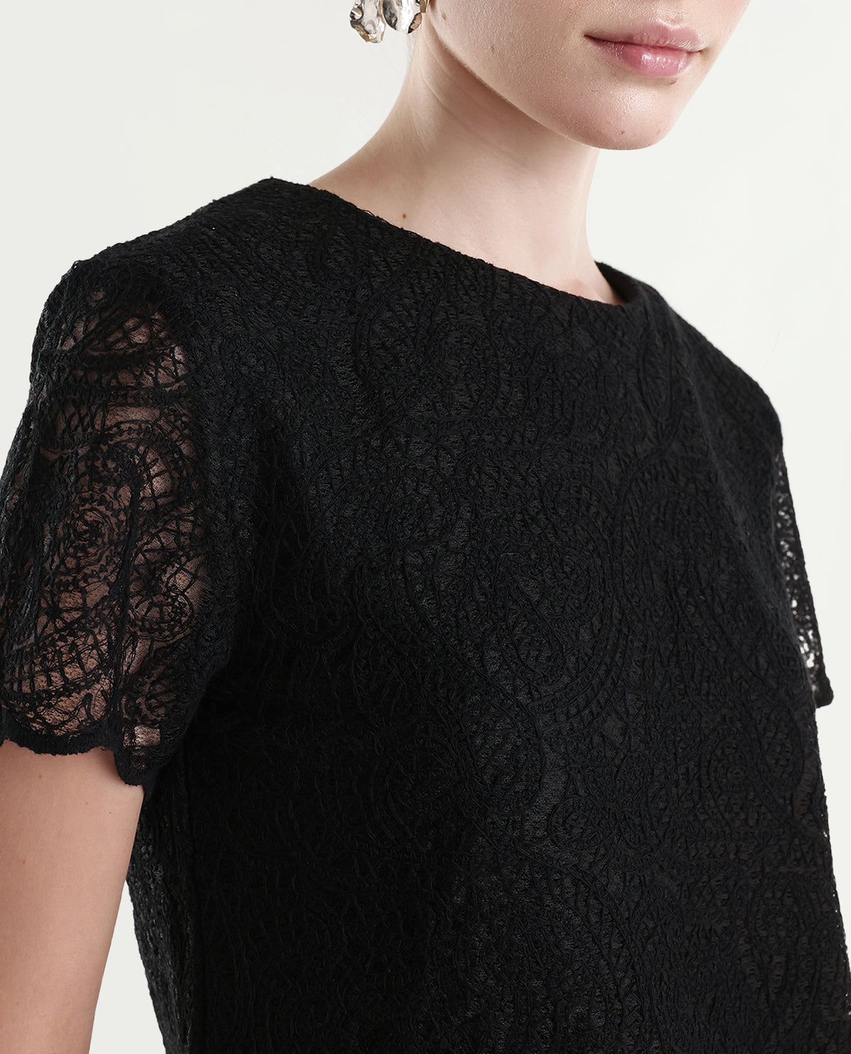 Rareism Women's Denmaria Black Polyester Button Regular Fit Top - image 3