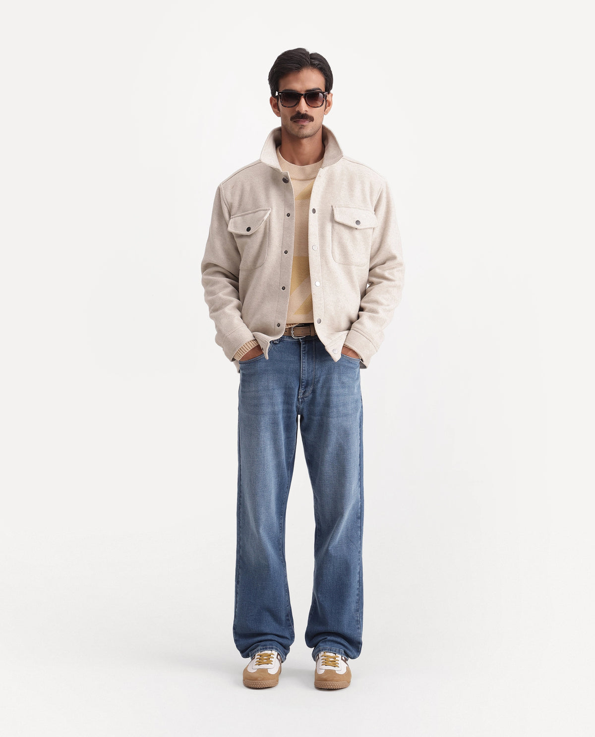Rare Rabbit Men's Lyme Light Blue Cotton Relaxed Plain Jeans - image 2