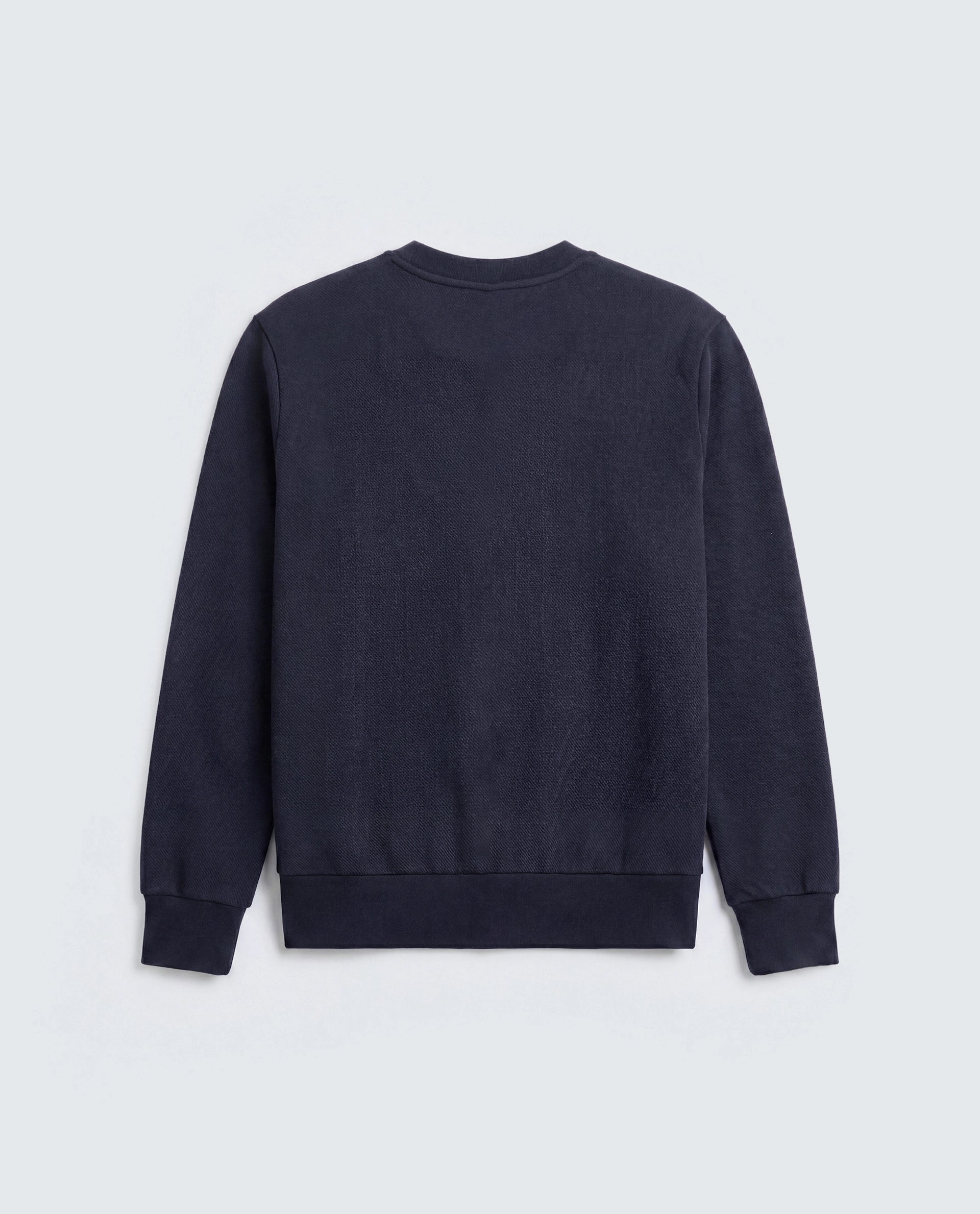 Rare Rabbit Men's Basic Rr-Corp-Harry-S Navy Cotton Blend Crew Neck Regular Plain Sweatshirt