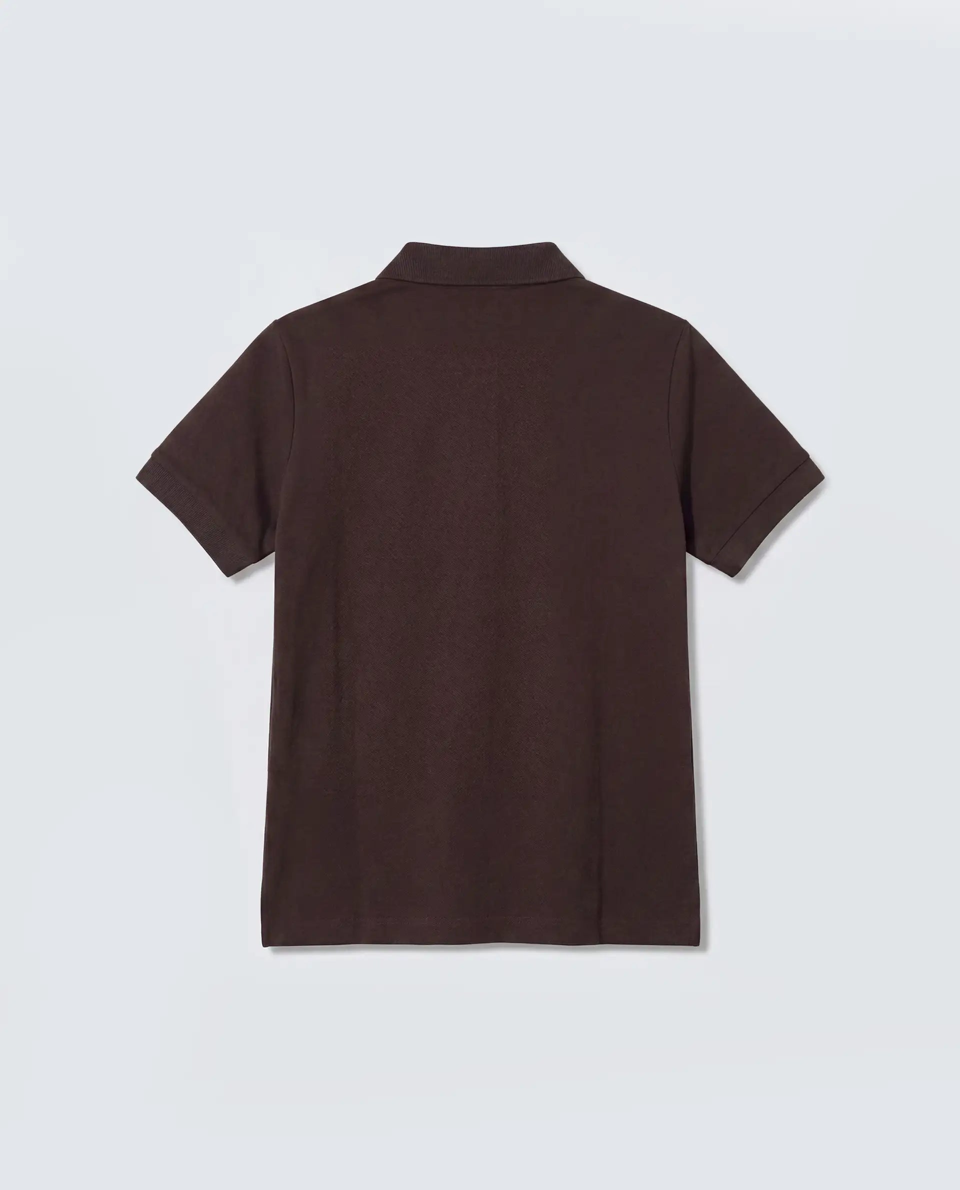 Rareism Women's Basic Rr-Corp-Elane Dark Brown Cotton Blend Collar Regular Plain Polo