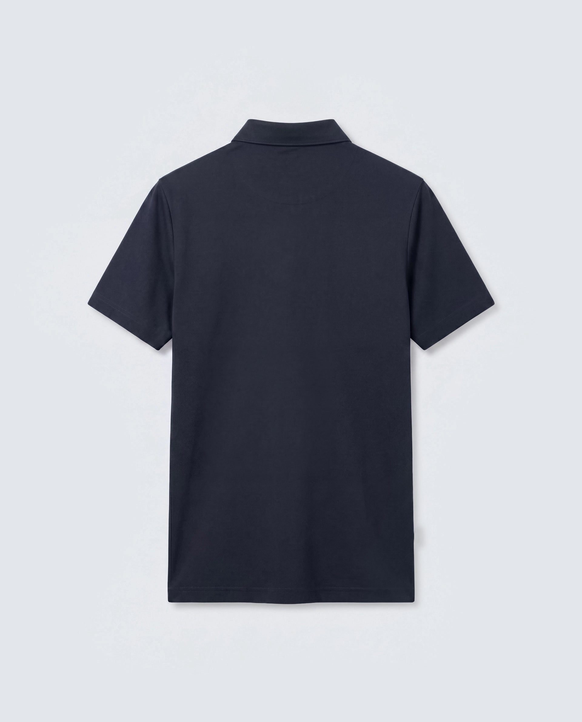Rare Rabbit Men's Basic Rr-Corp-Mero Navy Cotton Blend Spread Collar Regular Plain Polo