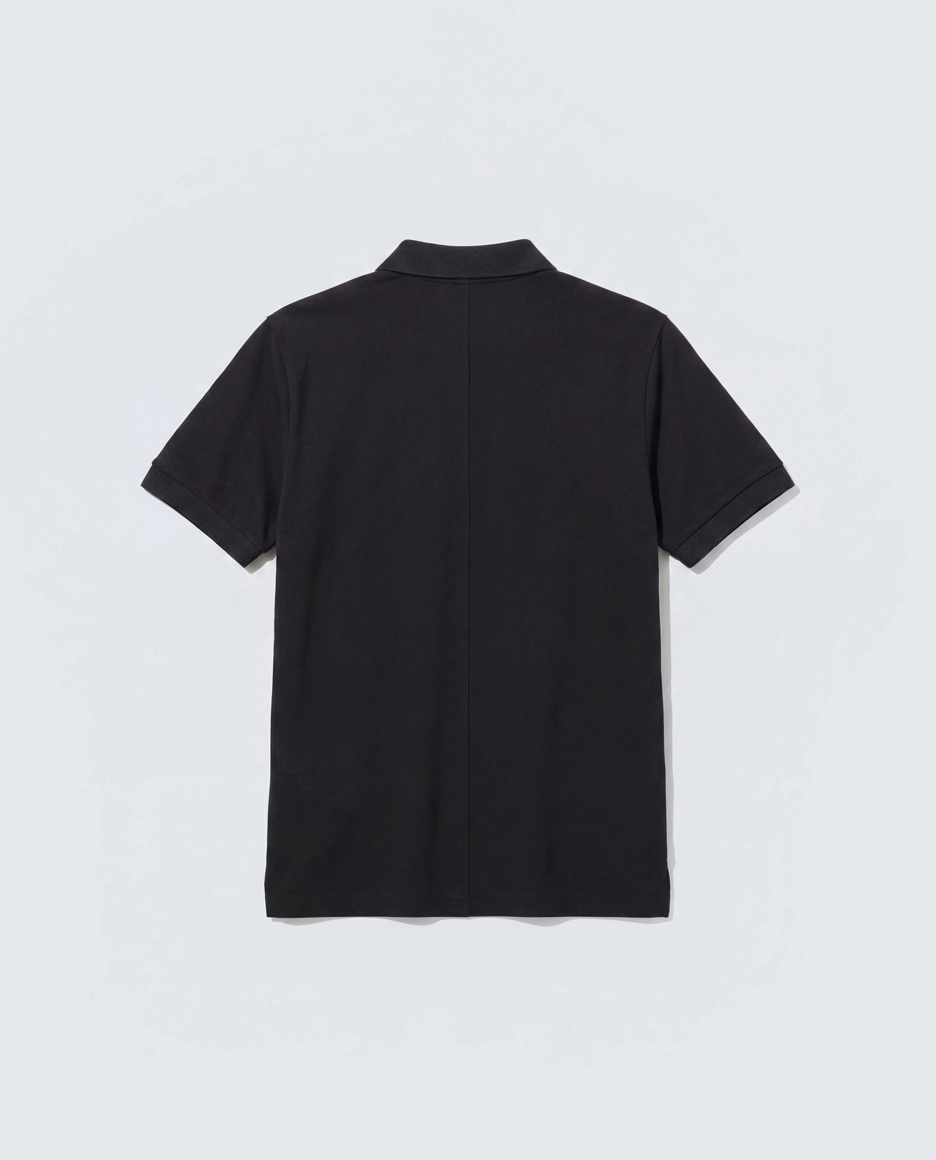 Rare Rabbit Men's Basic Rr-Corp-Tove Black Cotton Spread Collar Regular Plain Polo