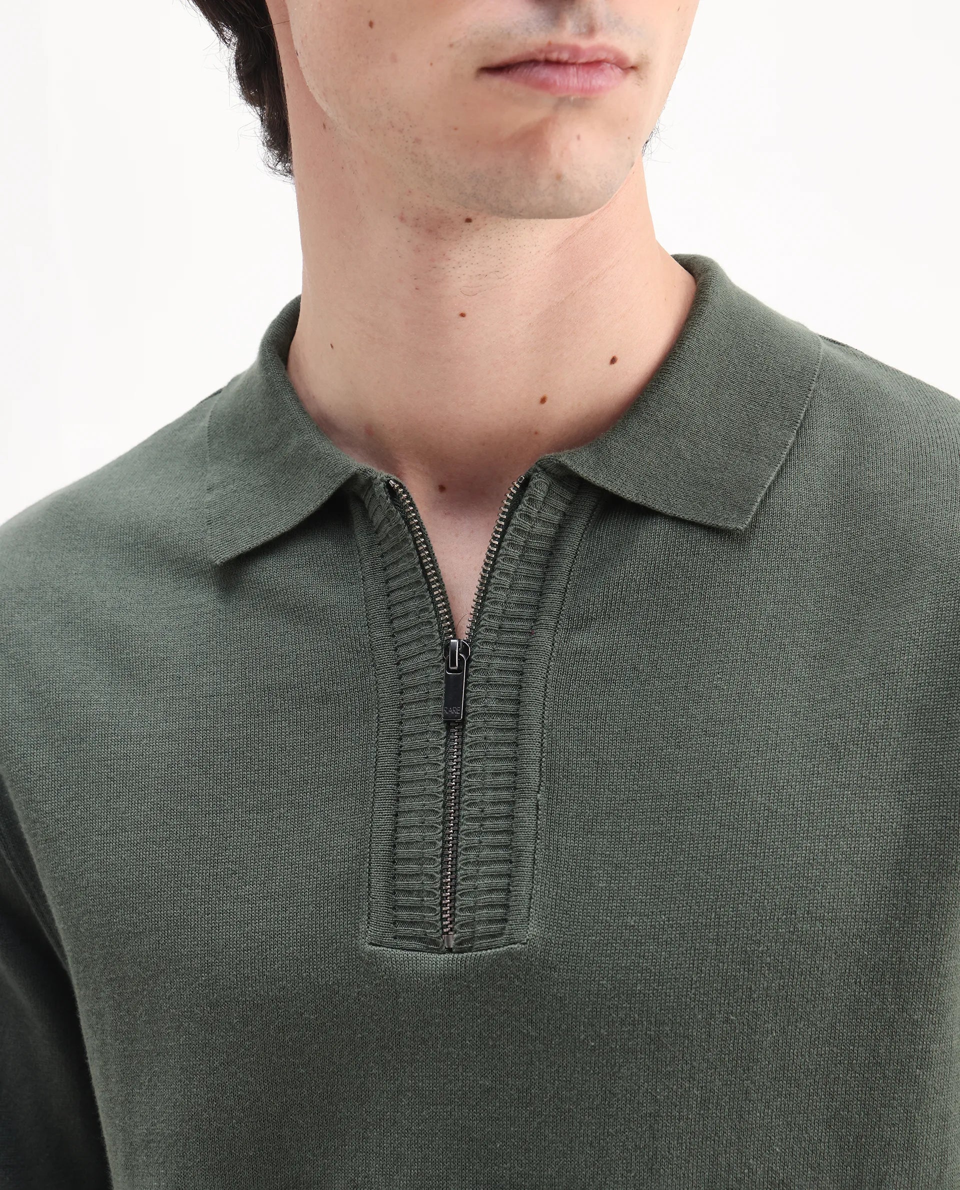 Rare Rabbit Men's Ryd Pastel Cotton Plain Regular Fit Half Sleeve Polo