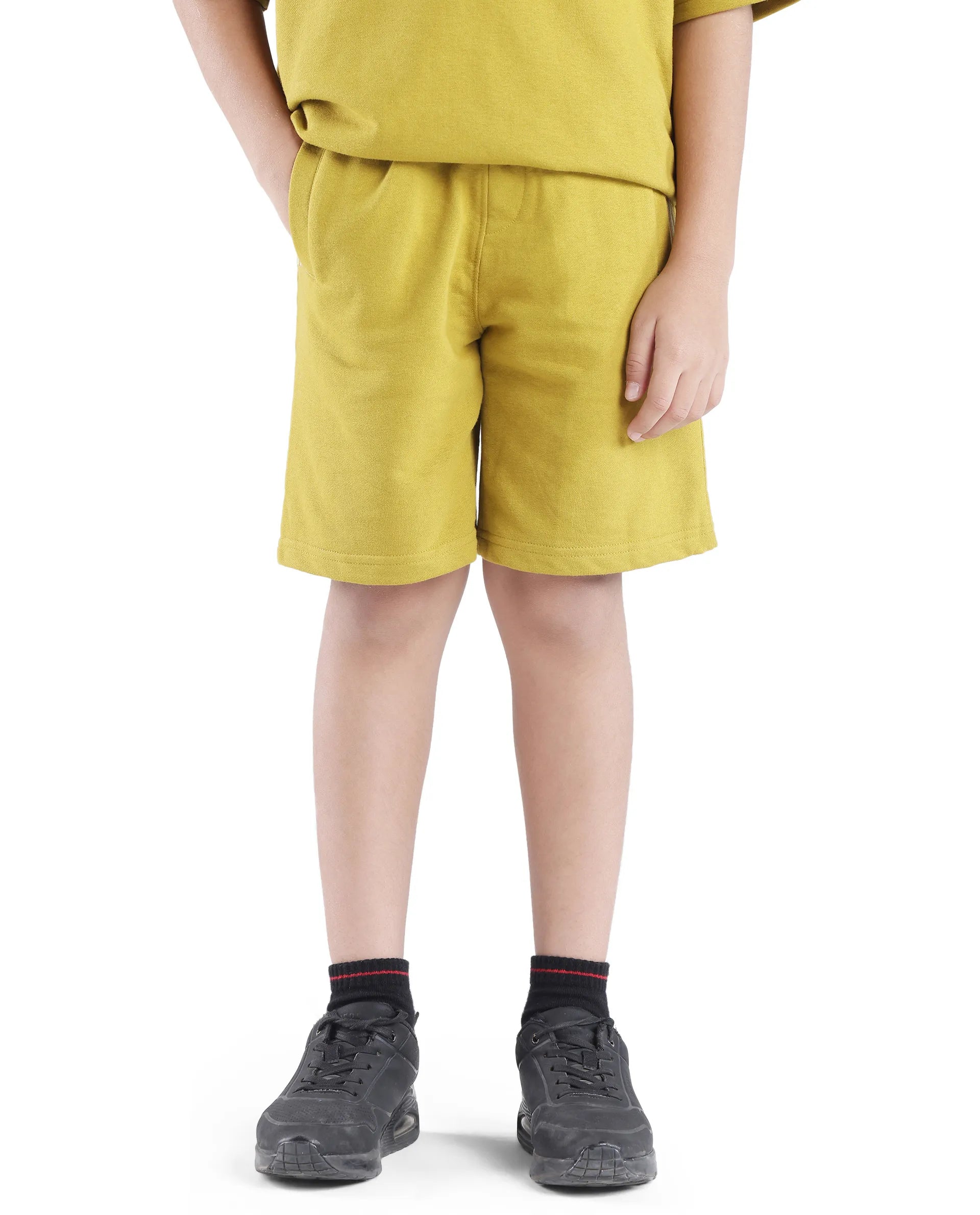 Rare Ones Kids San Olive Cotton Regular Fit Applique Short