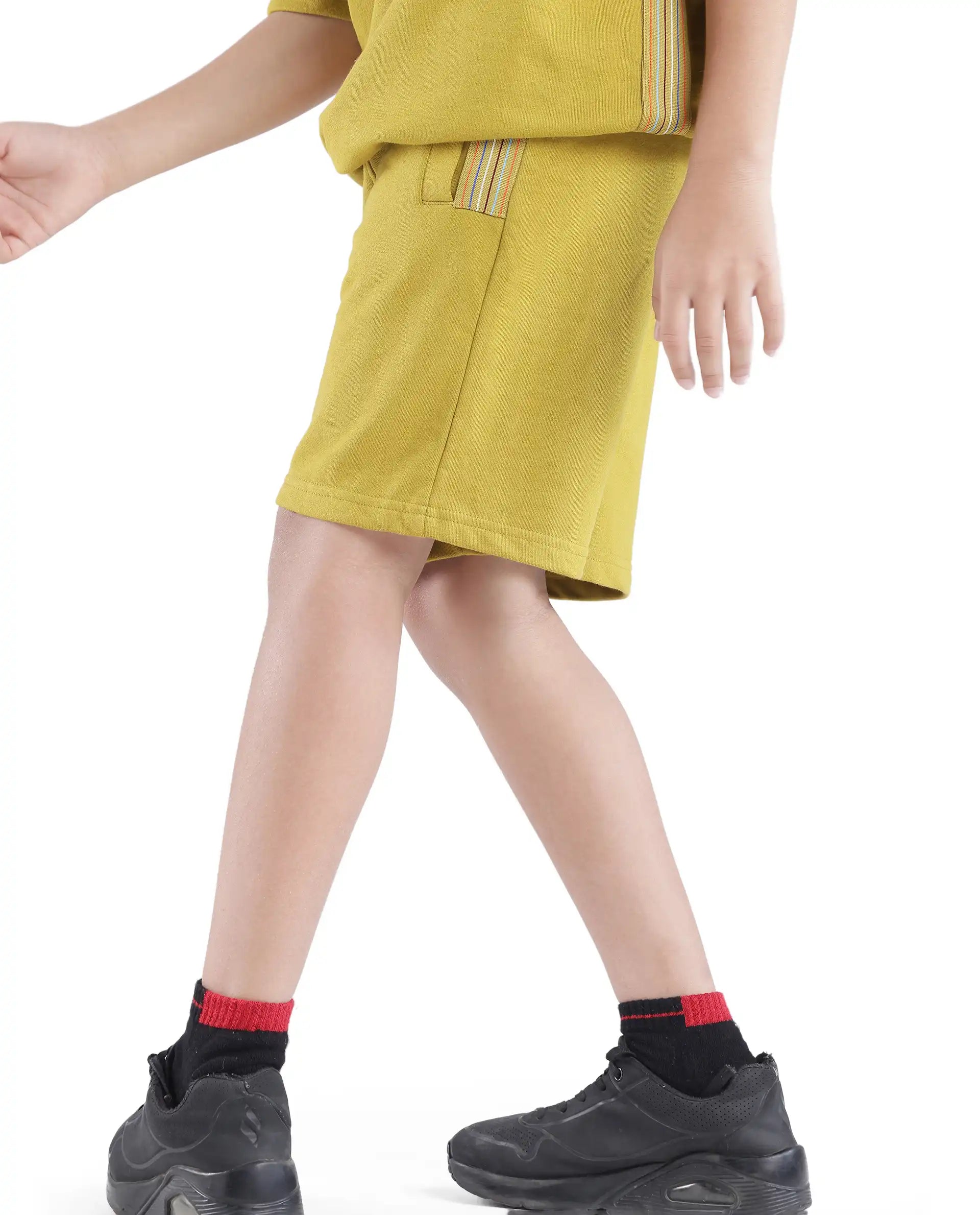 Rare Ones Kids San Olive Cotton Regular Fit Applique Short