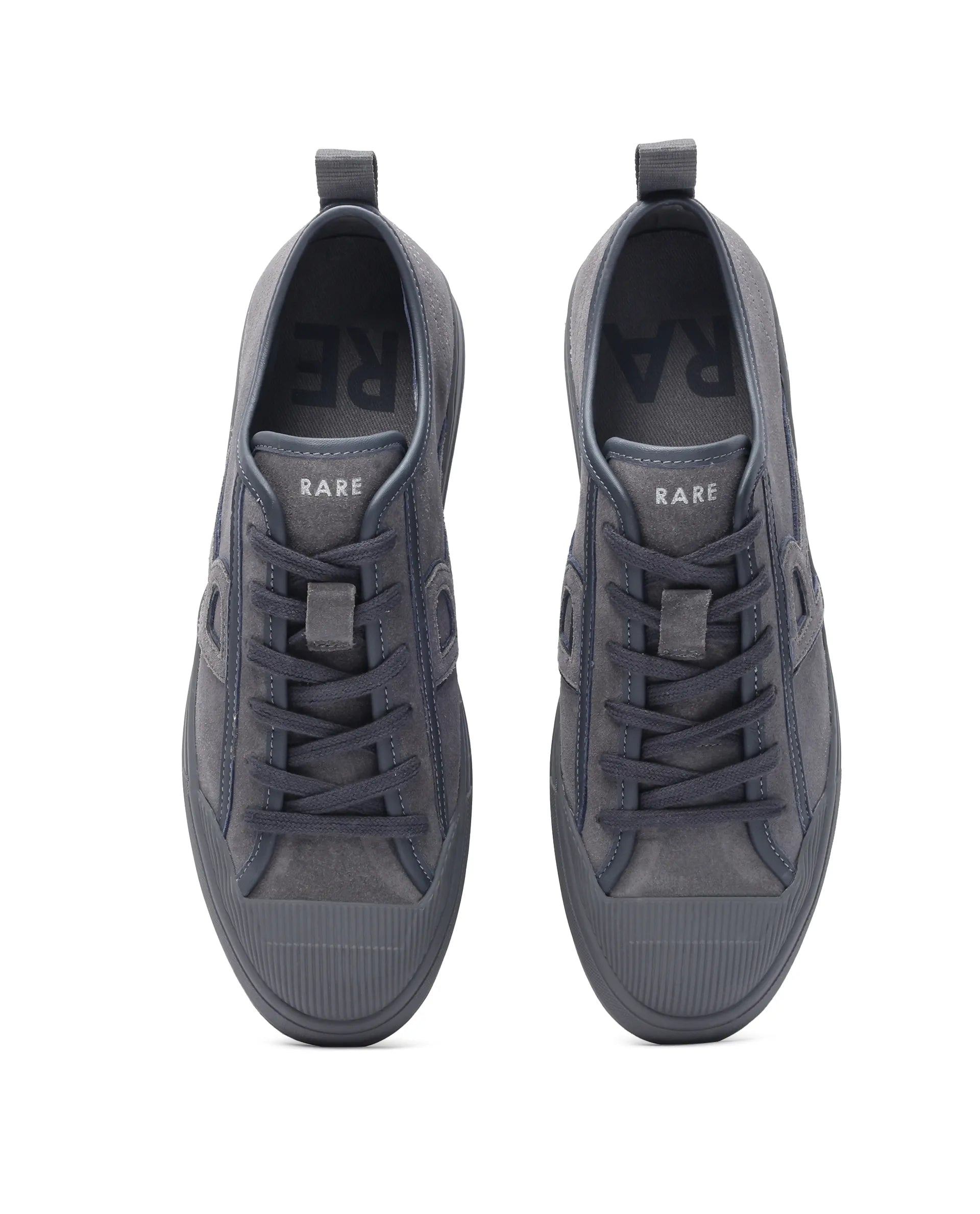 Rare Rabbit Men Sauron-2 Dark Grey Lace-Up Shoes