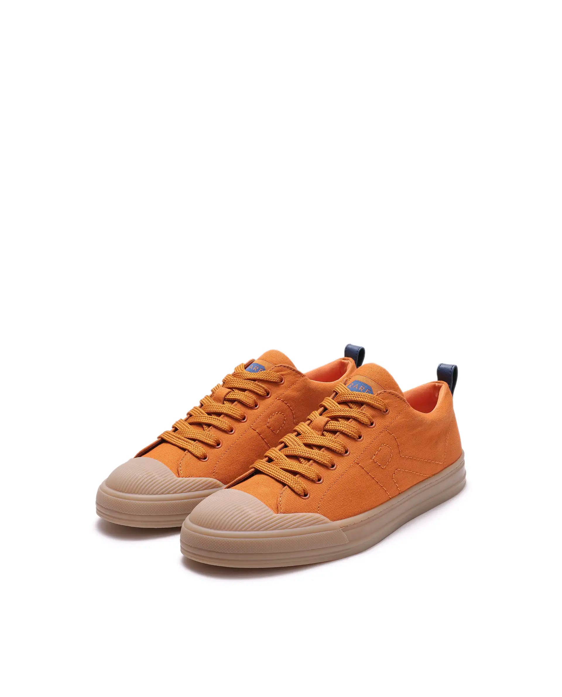 Rare Rabbit Men's Sauron 77 Orange Micro Leather Sneaker