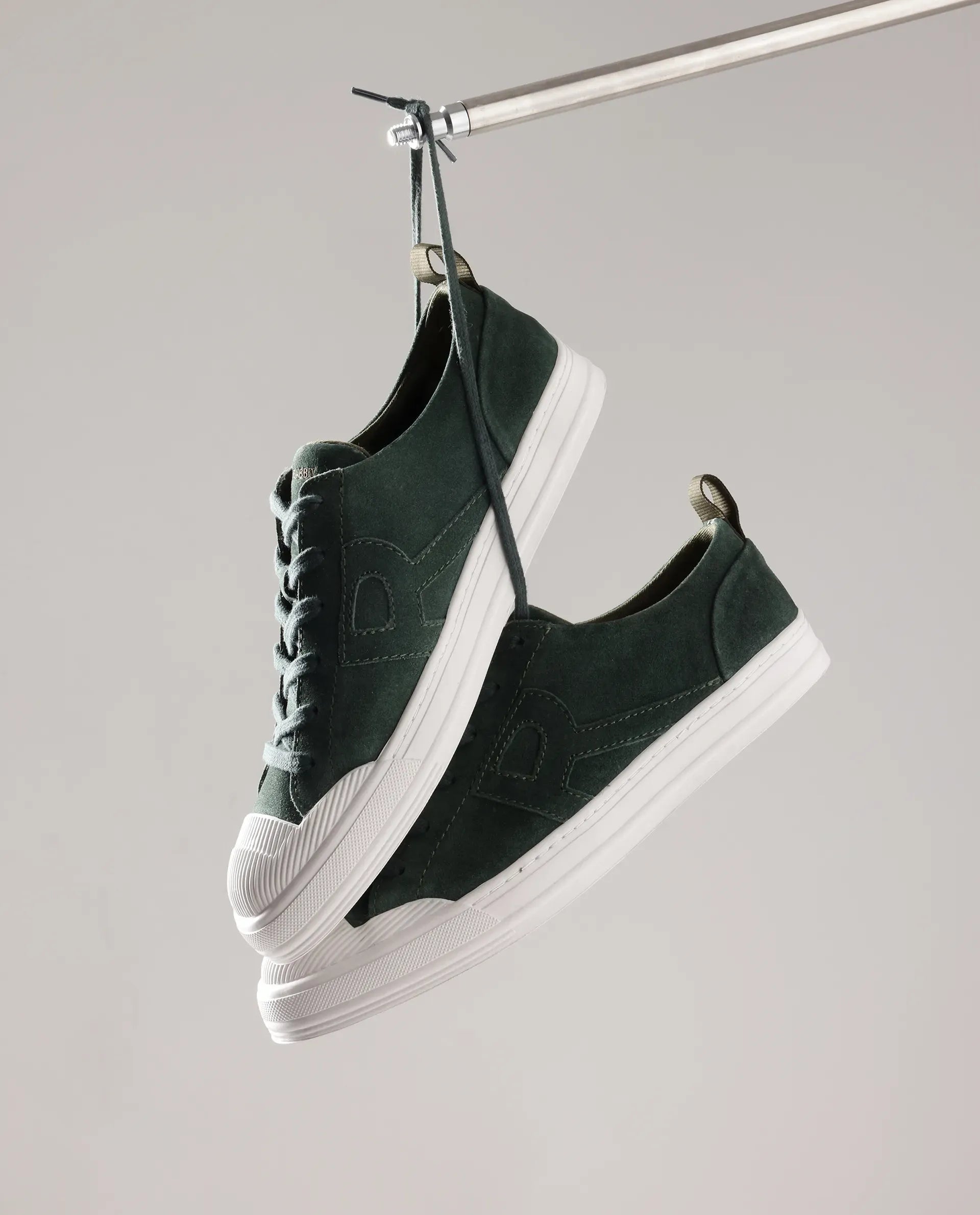 Rare Rabbit Men Sauron Green Round Toe Premium Suede Lace Up Low Top Sneaker Shoes
