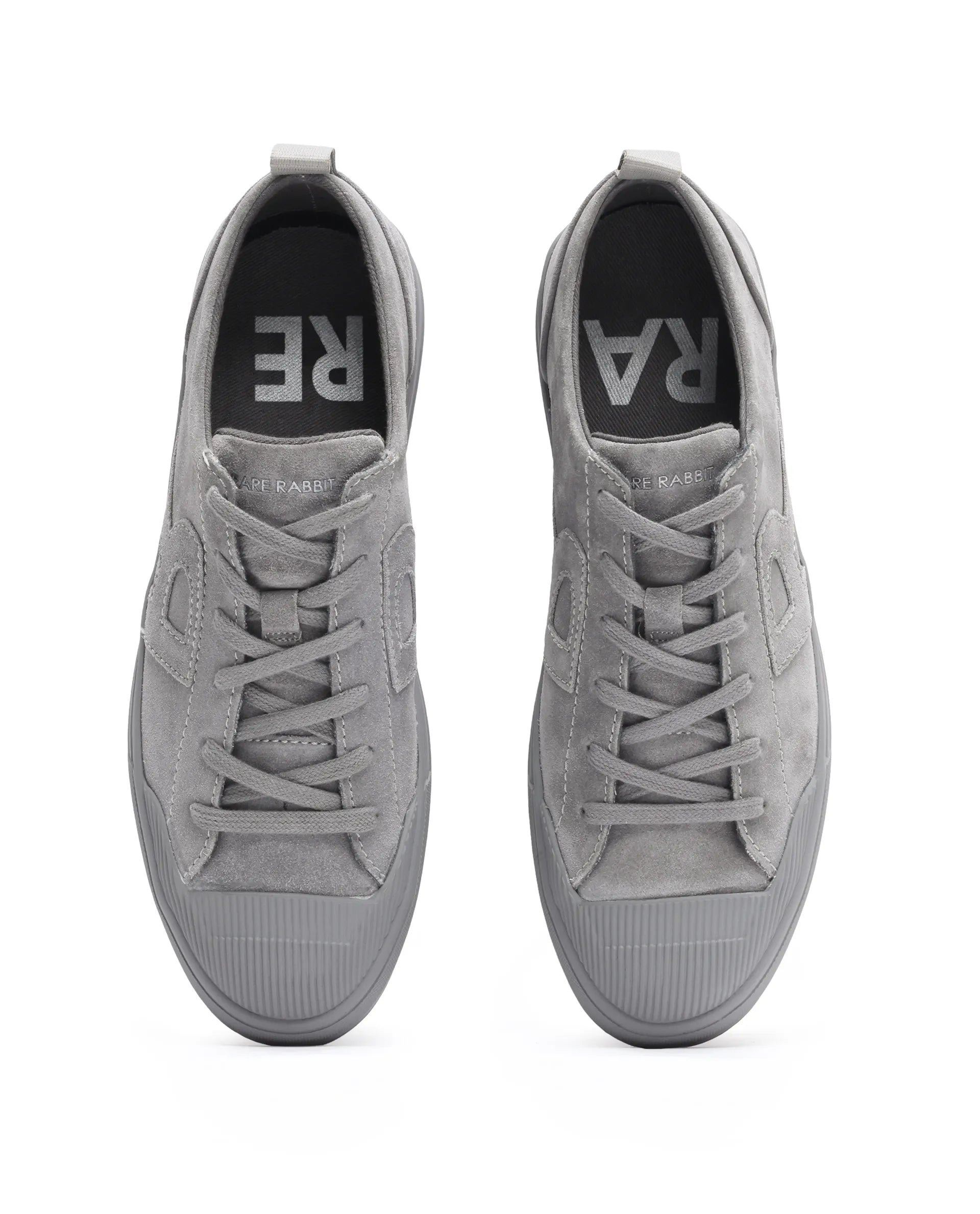 Rare Rabbit Men Sauron Light Grey Lace-Up Shoes