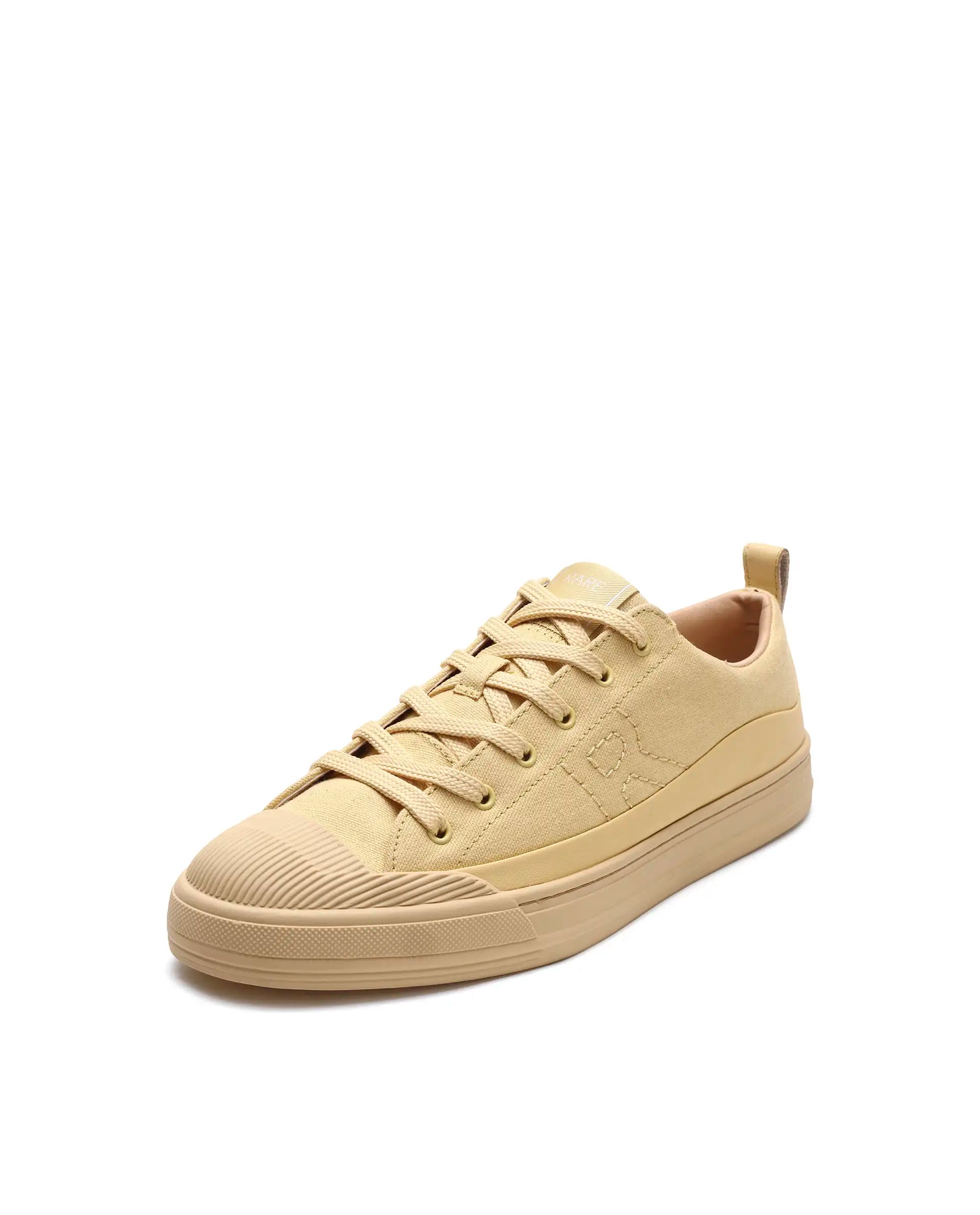 Rare Rabbit Men's Sauron Wave 60 Light Yellow Micro Leather Sneaker