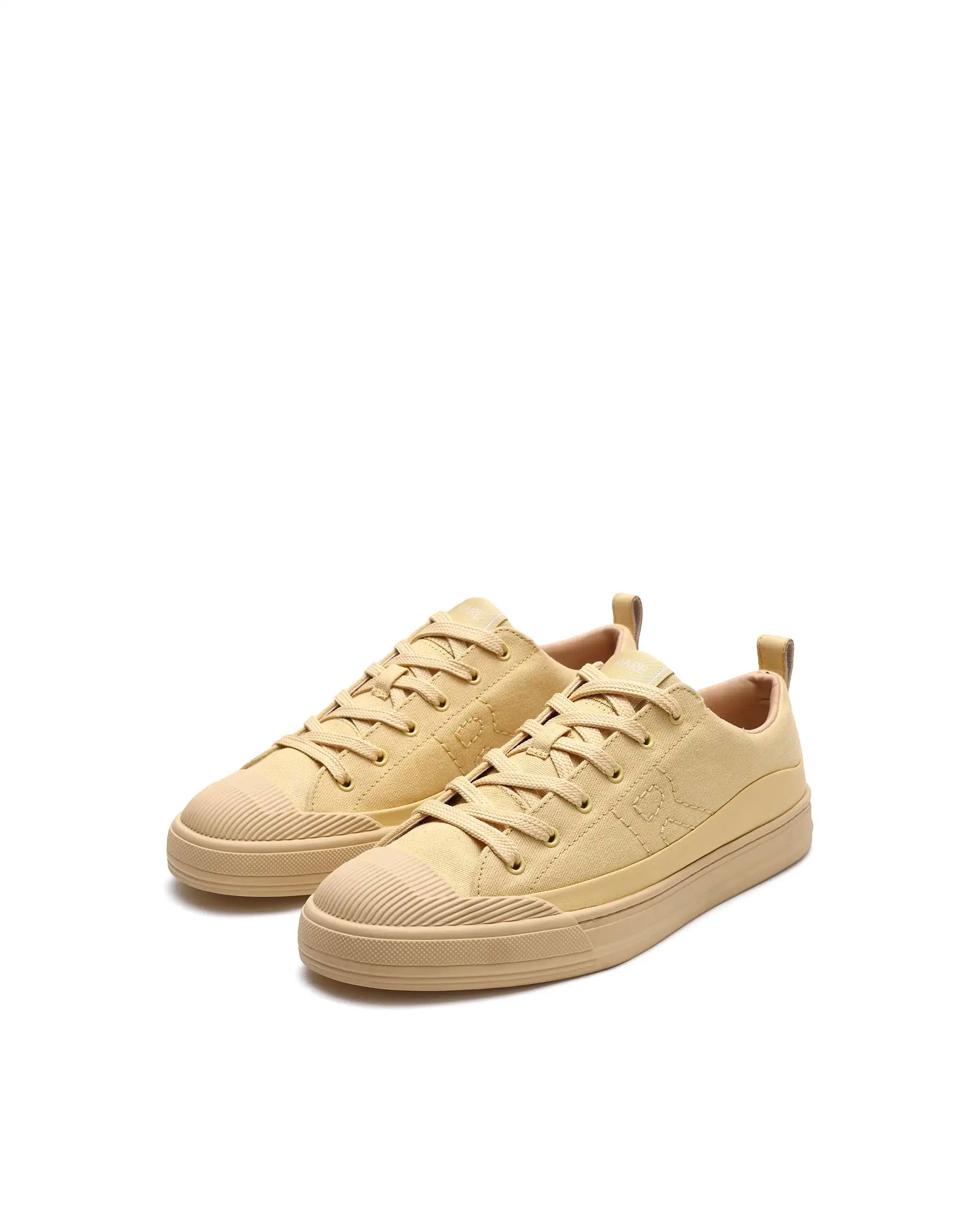Rare Rabbit Men's Sauron Wave 60 Light Yellow Micro Leather Sneaker