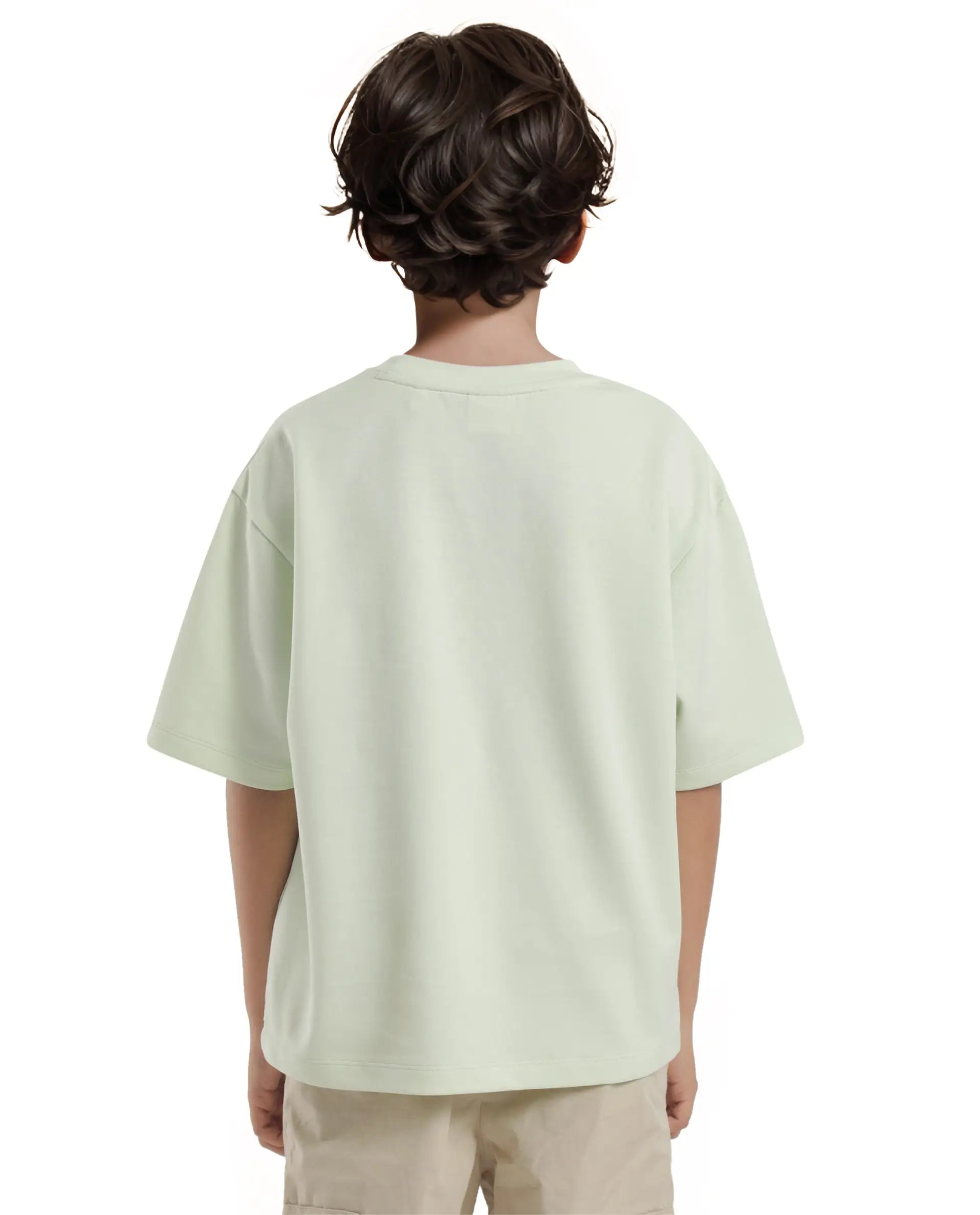 Rare Ones Kids Scrib Green Cotton Full Sleeves Crew Neck Abstract Print T-Shirt