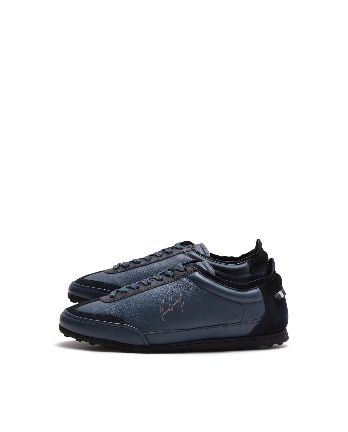 Rarez Men's Sean Dark Teal Leather Sneaker