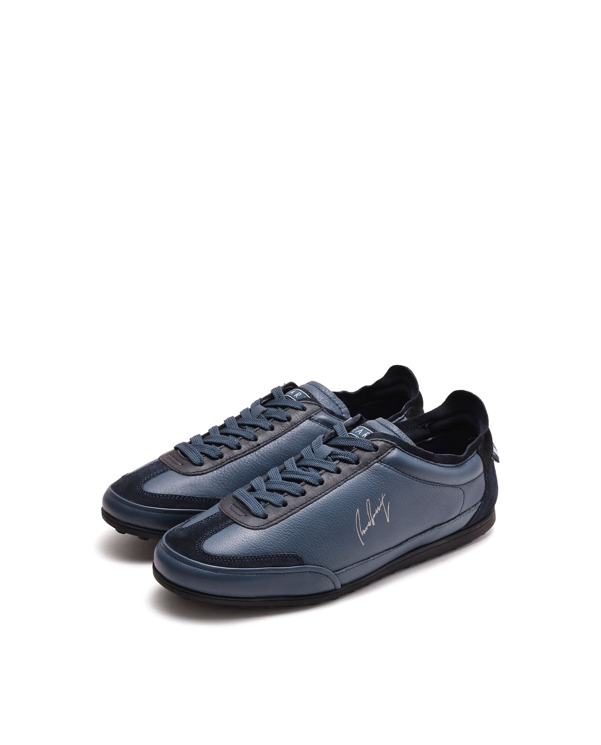 Rarez Men's Sean Dark Teal Leather Sneaker