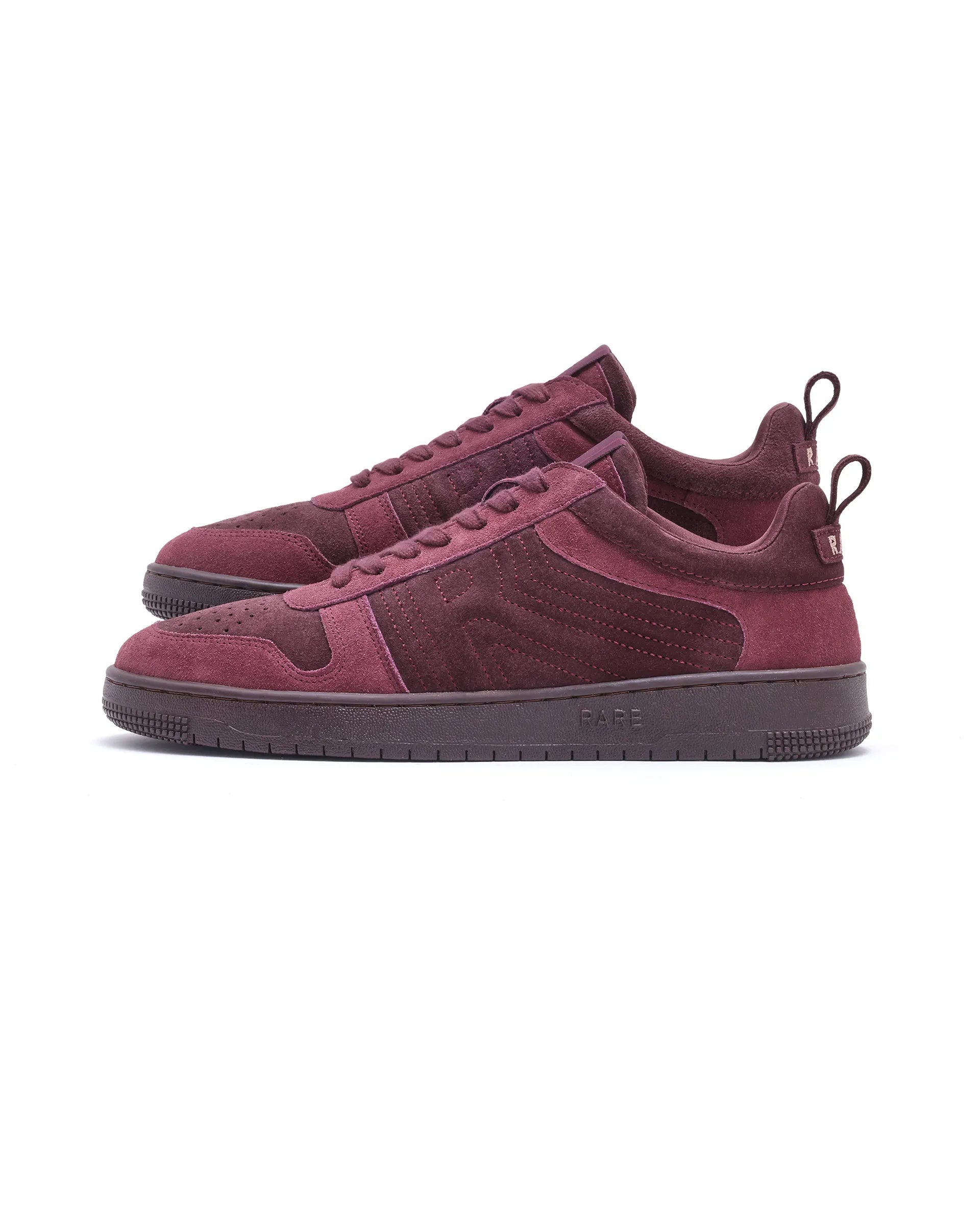 Rare Rabbit Men Senab Purple Genuine Suede Leather Low-top Lace Up Sneaker Shoes
