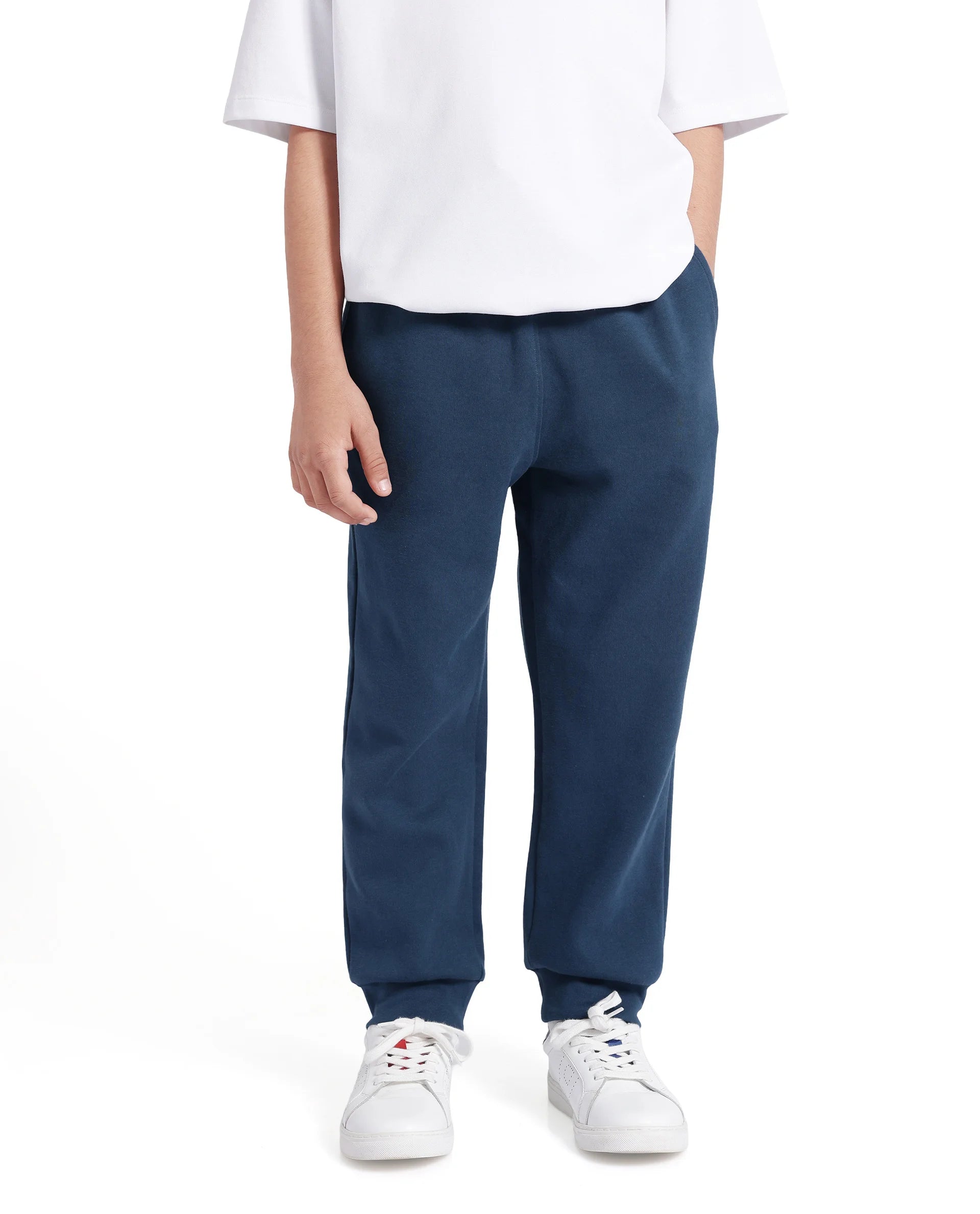 Rare Ones Kids Sero Dark Teal Cotton Poly Drawstring Printed Trackpant