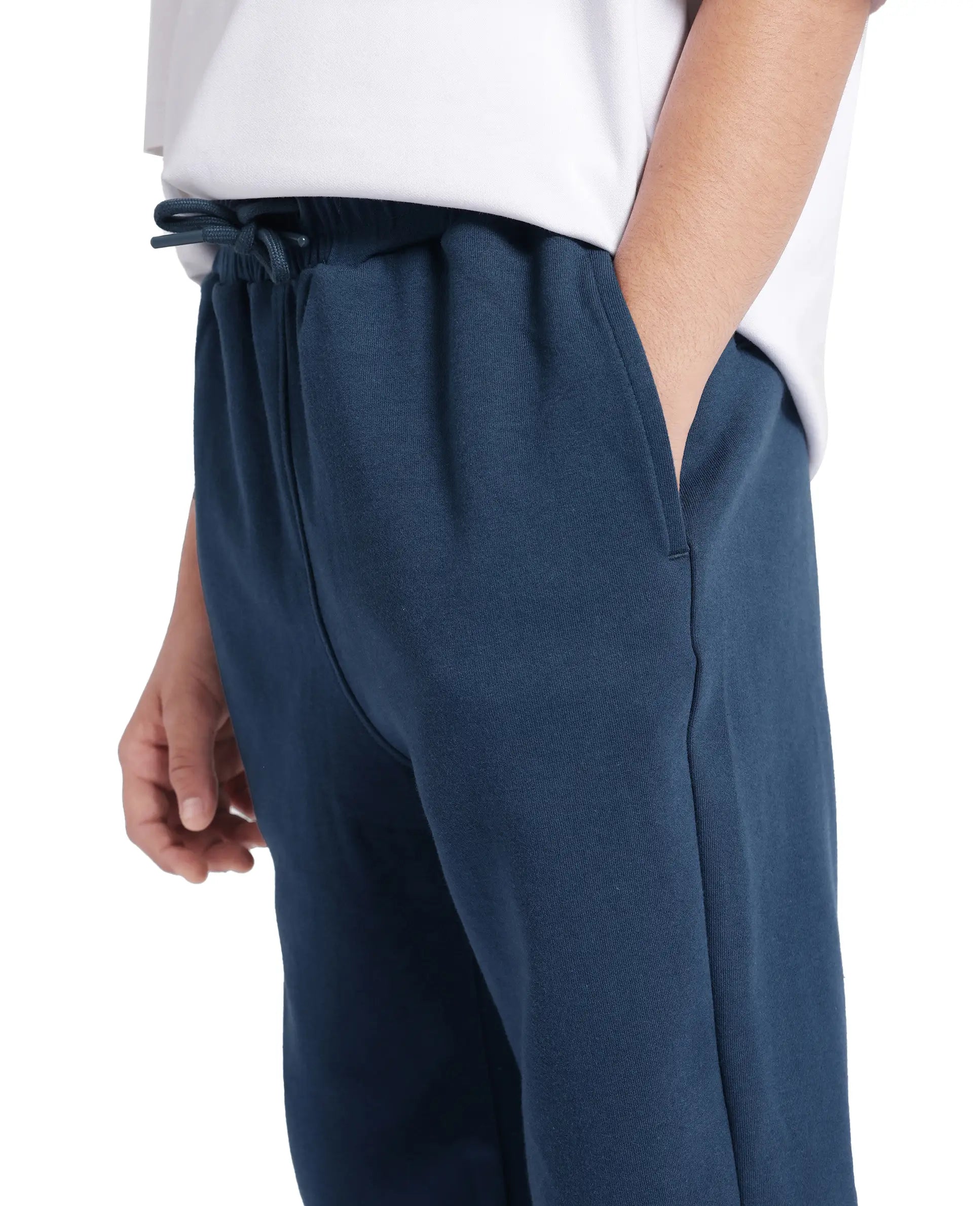 Rare Ones Kids Sero Dark Teal Cotton Poly Drawstring Printed Trackpant