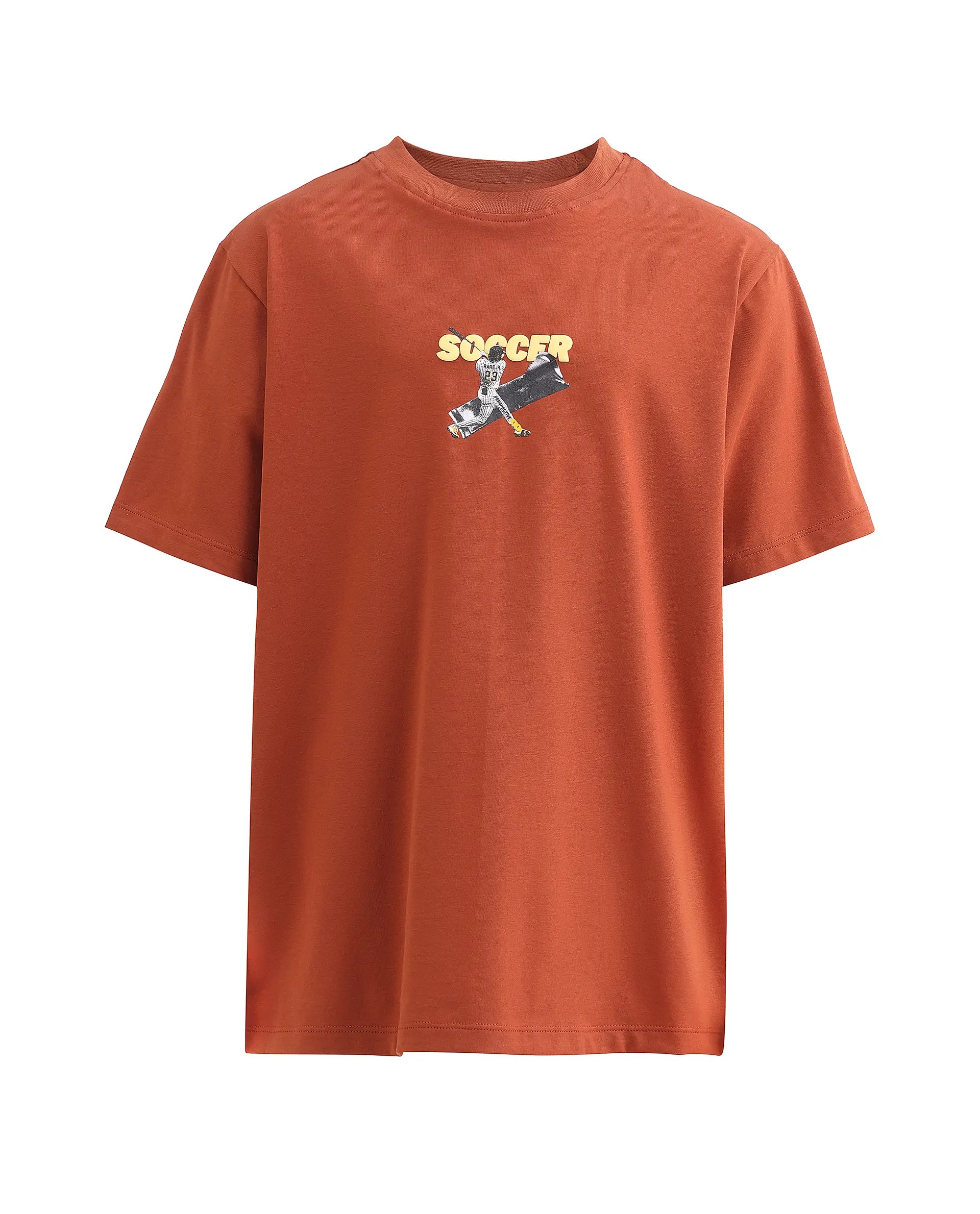 Rare Ones Kids Simp Brown Cotton Blend Fabric Pull-On Closure Regular Fit T-Shirt