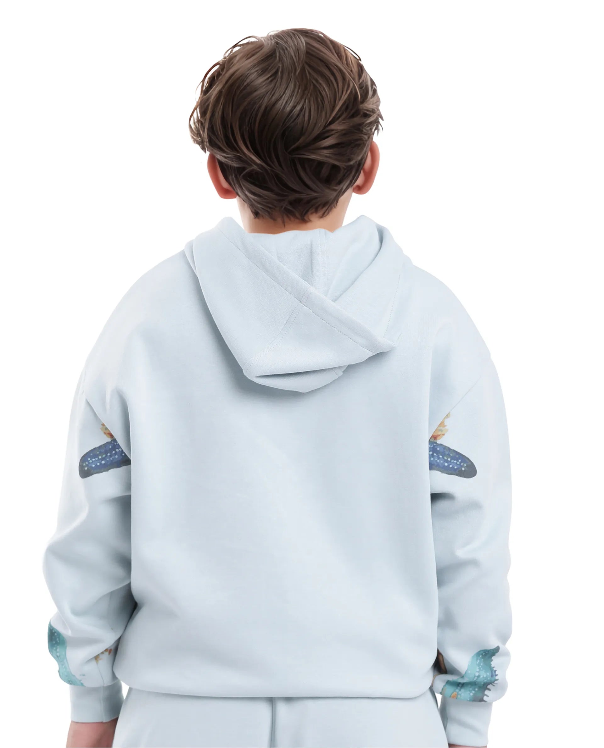 Rare Ones Kids Simson Pastel Blue Cotton Poly Full Sleeve Digital Print Sweatshirt